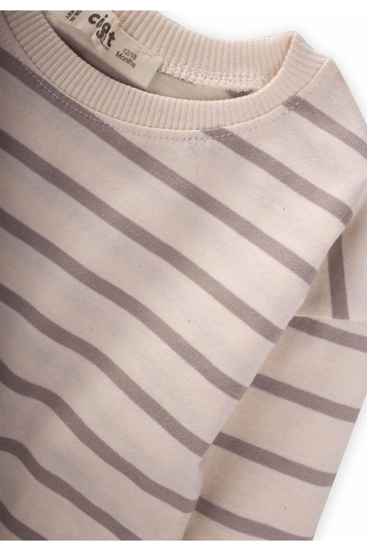 Striped seasonal t-shrink