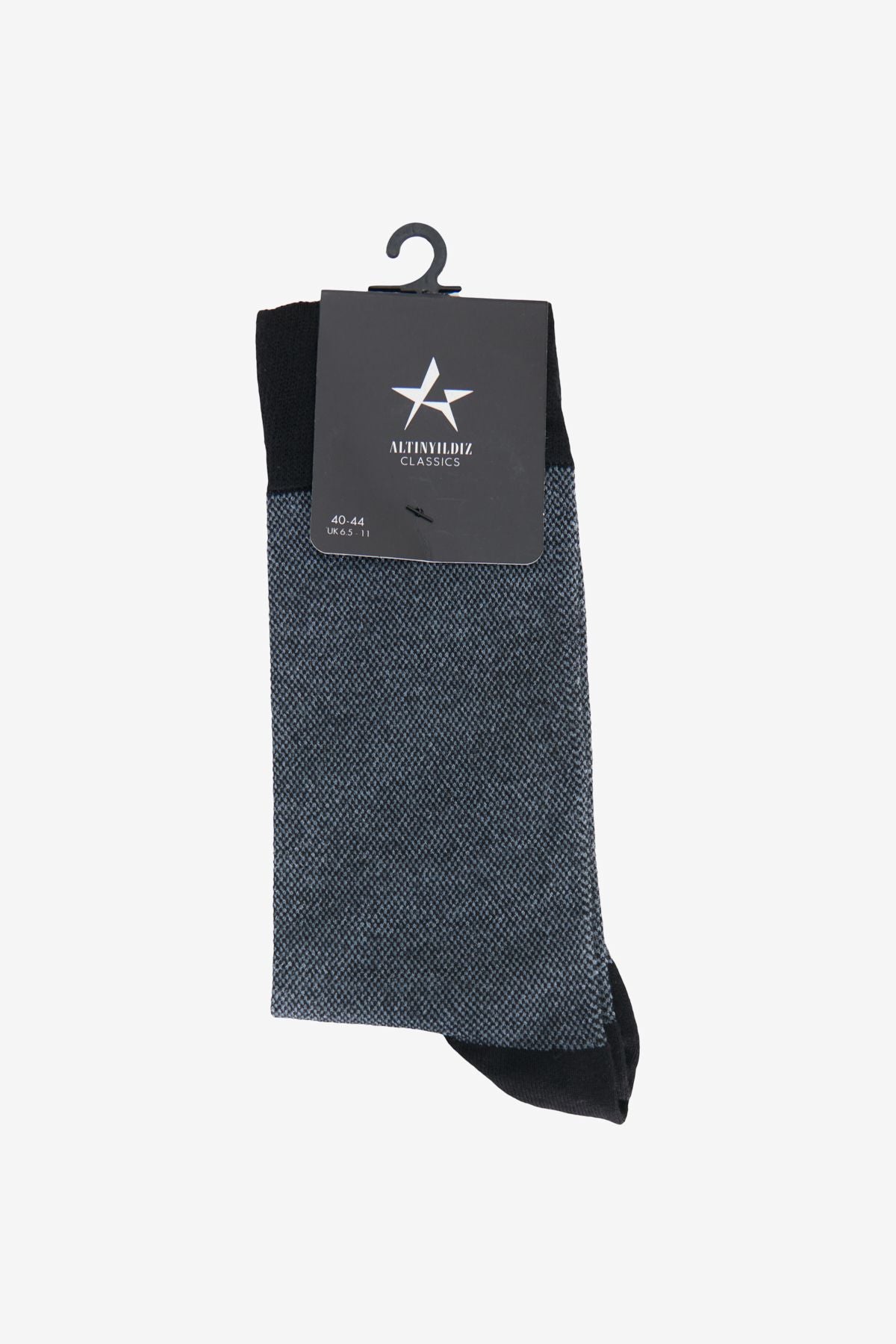 Men's Gray-Black Patterned Bambulu Society Socks