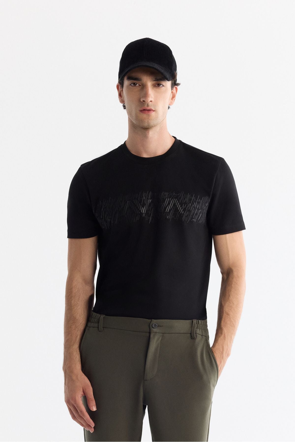 Men's Khaki Kırışmaz Fast Drying Waist Extra Flexible Technical Fabric Pants A42Y3065