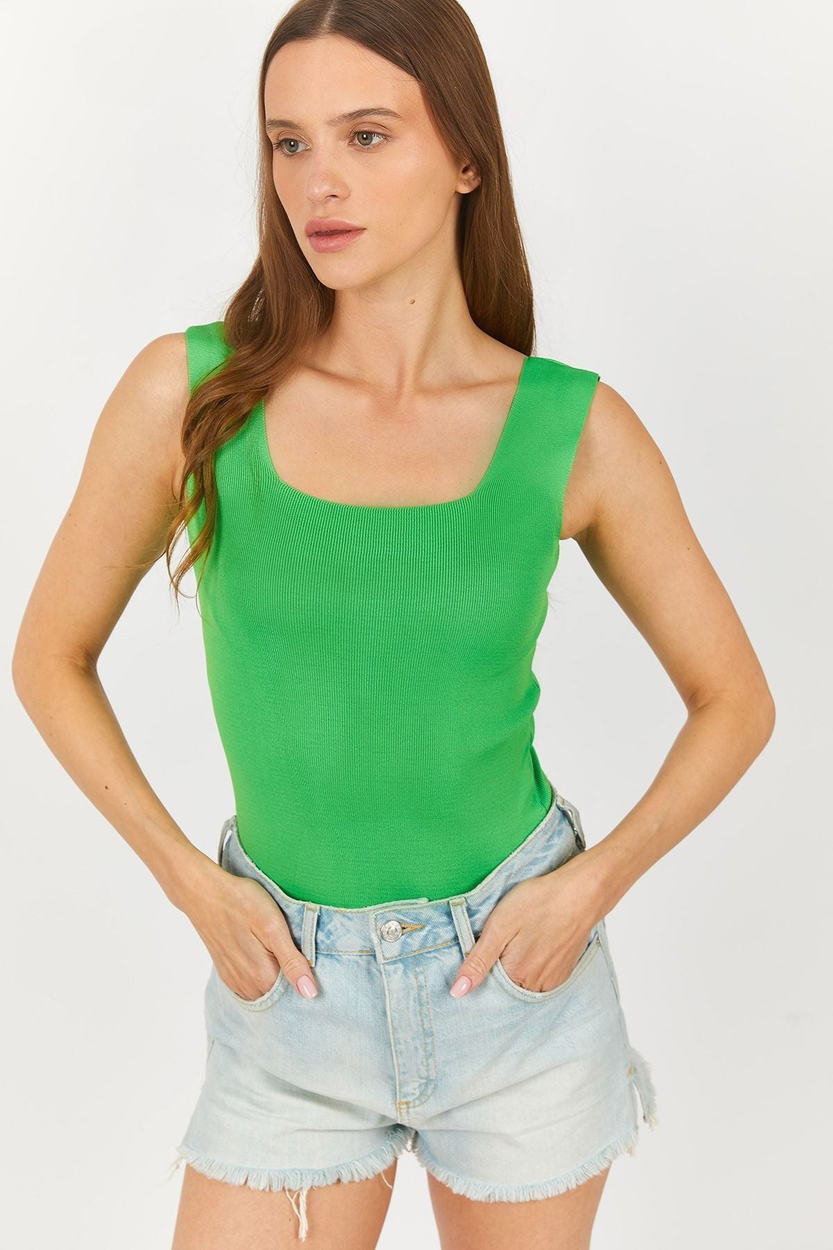 Woman Green Bold Hanger Cashcore Blouse ARM-23Y069001