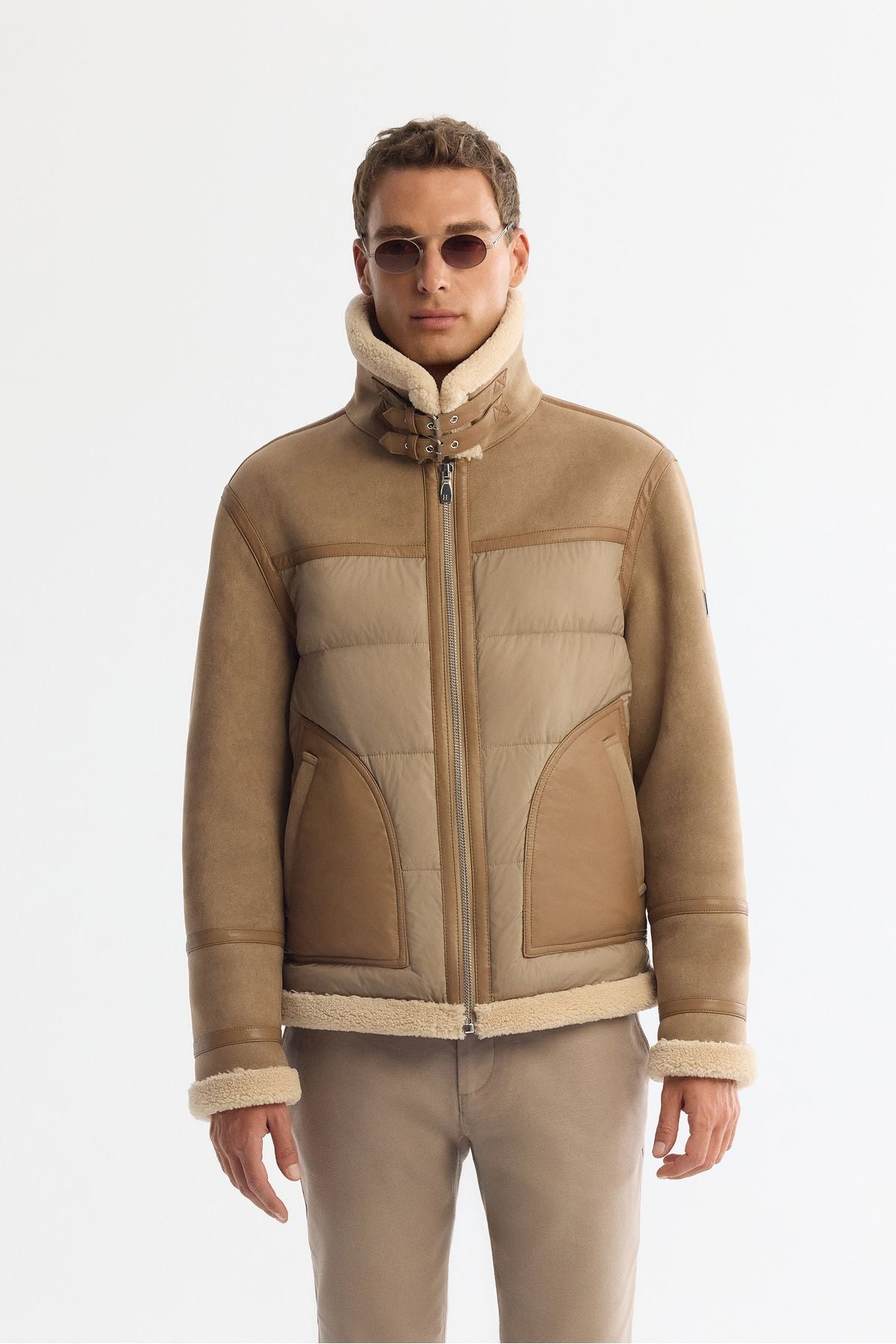 Men's mink furry collar Napa Mont A42y6127