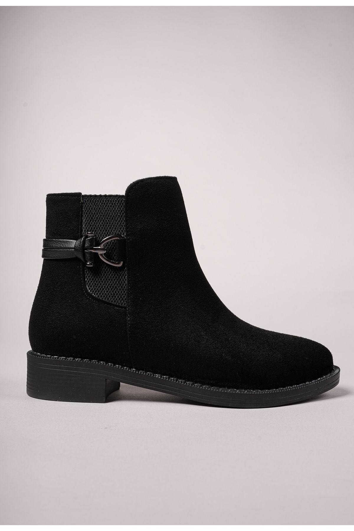 Lhewiel Woman Bot 001207 Black Suede