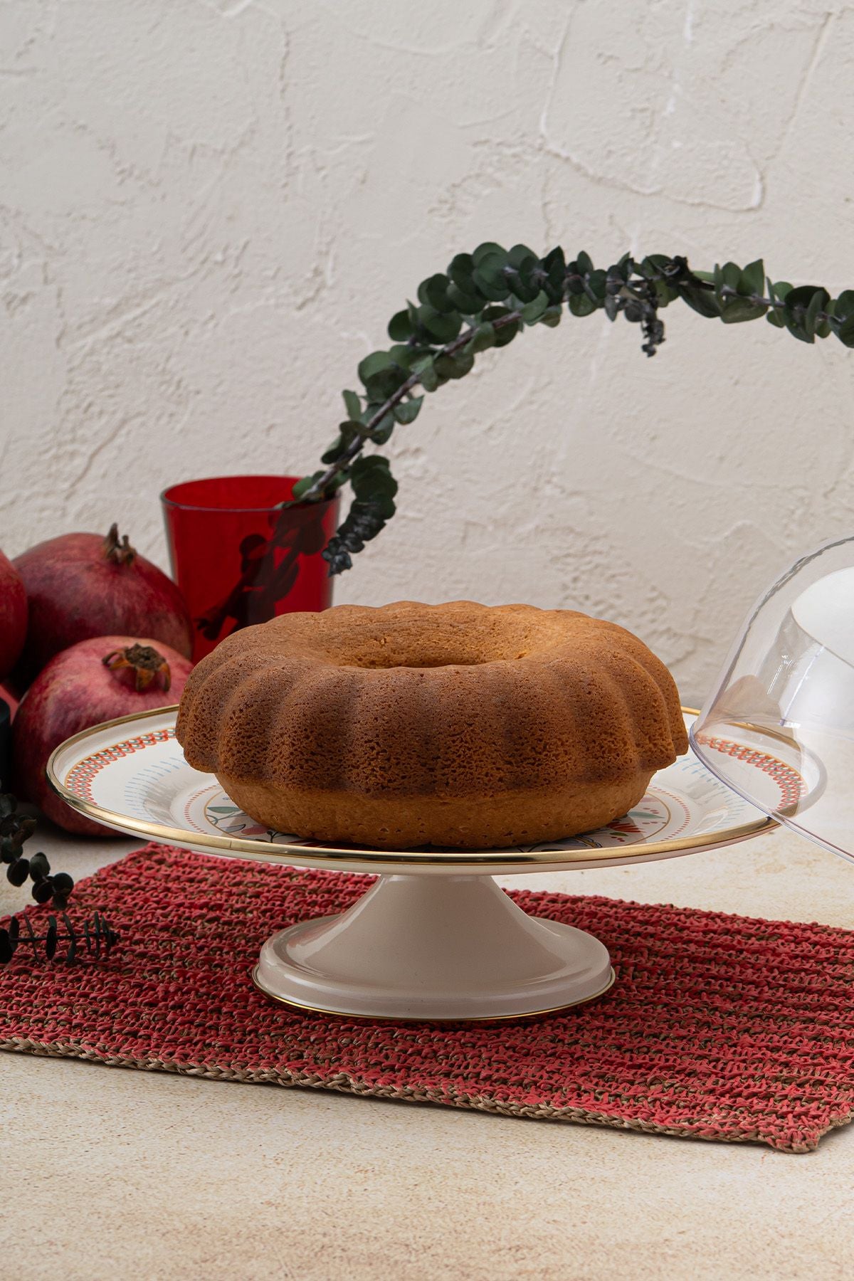 Pomegranate enamel cake lantern 31 cm