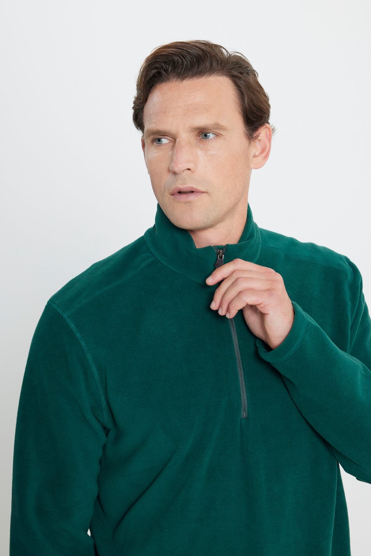 Men's Green Anti-Pilling Flash Standard Fit Pllage Solder Cold-proof Polar Sweatshirt