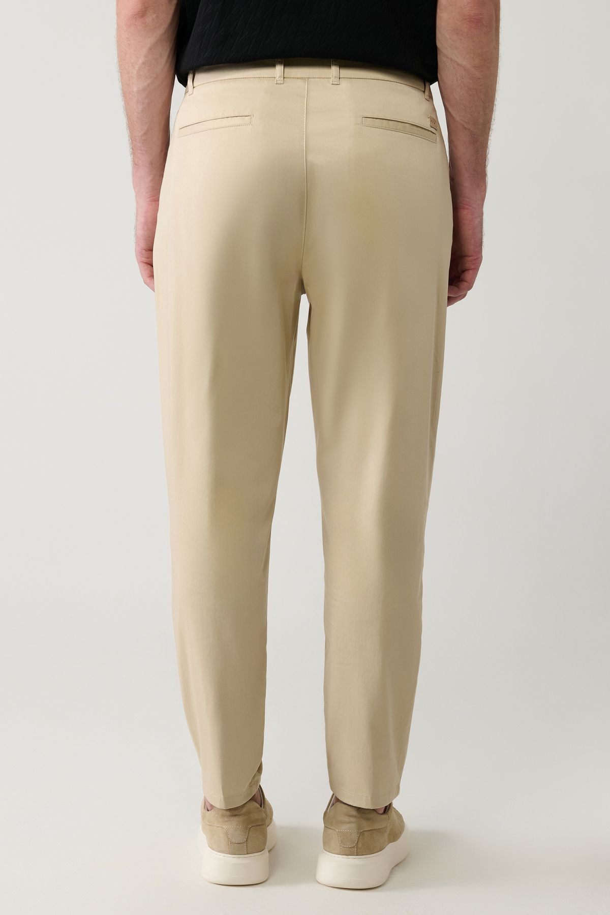 Men's Beige Classic Waist Pants A41y3037