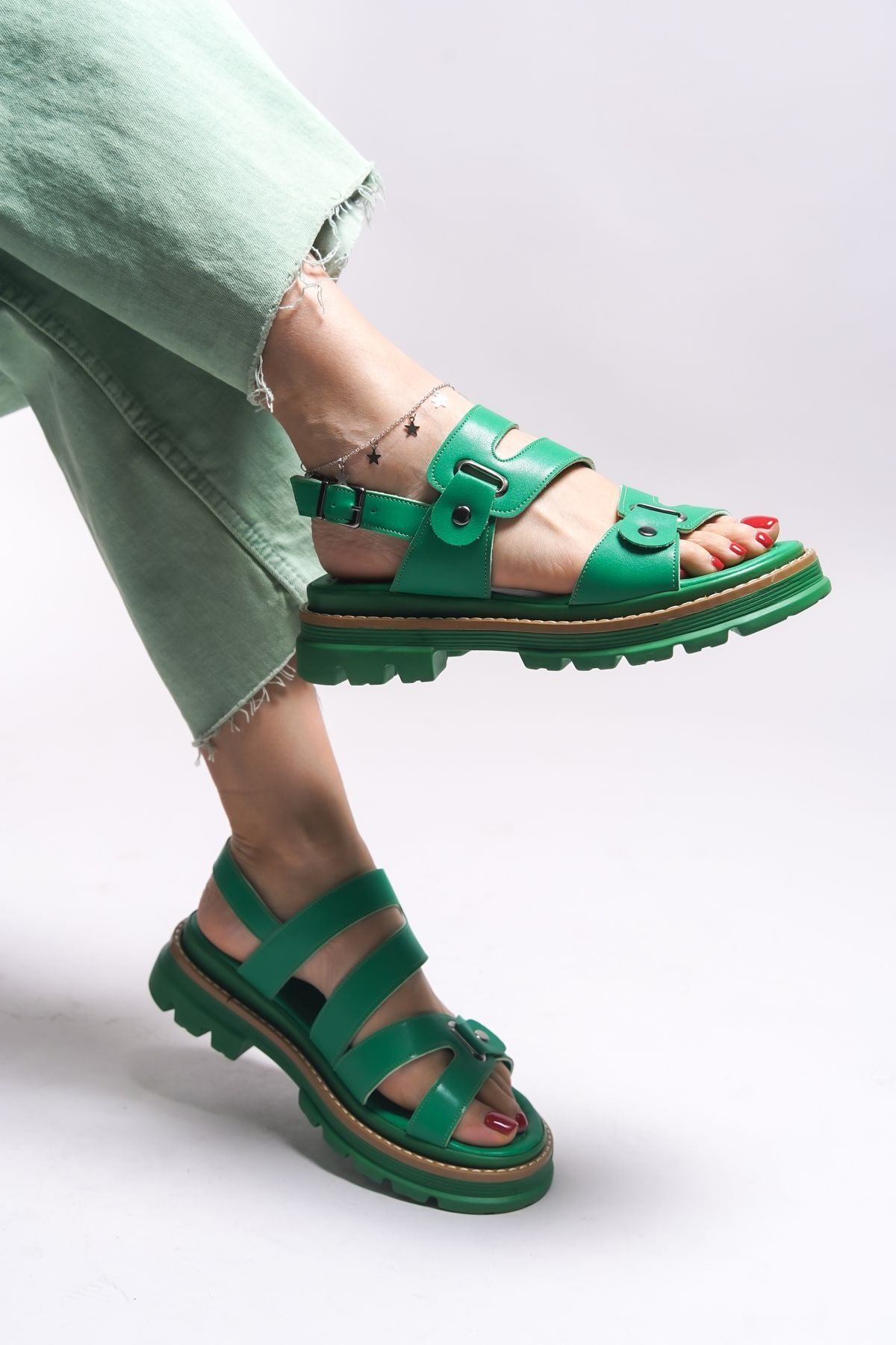 Lefenaes Woman Sandals 0012755 Green
