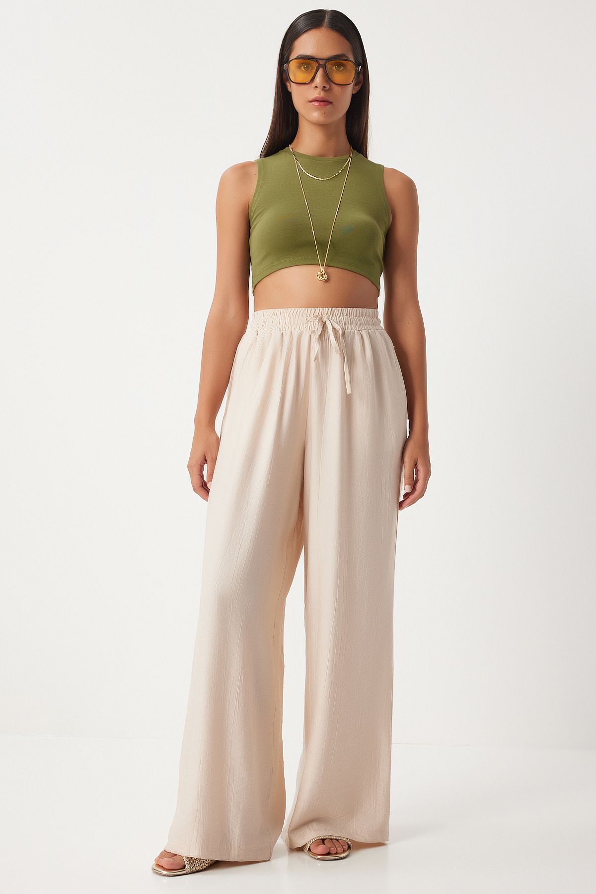 Female cream plenty of trousers dp00206