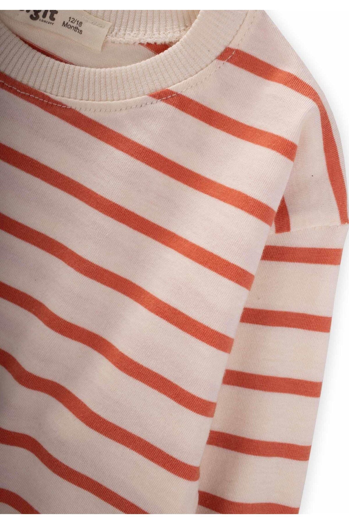 Striped seasonal t-shirt 1-10 age orange