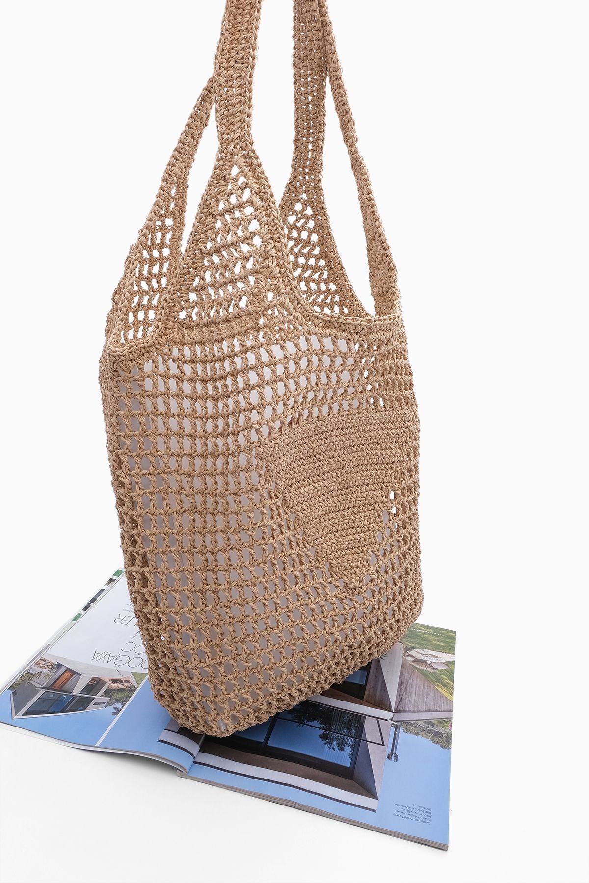 Female Hand Knitting Shoulder Bag Tayes Naturel Matter