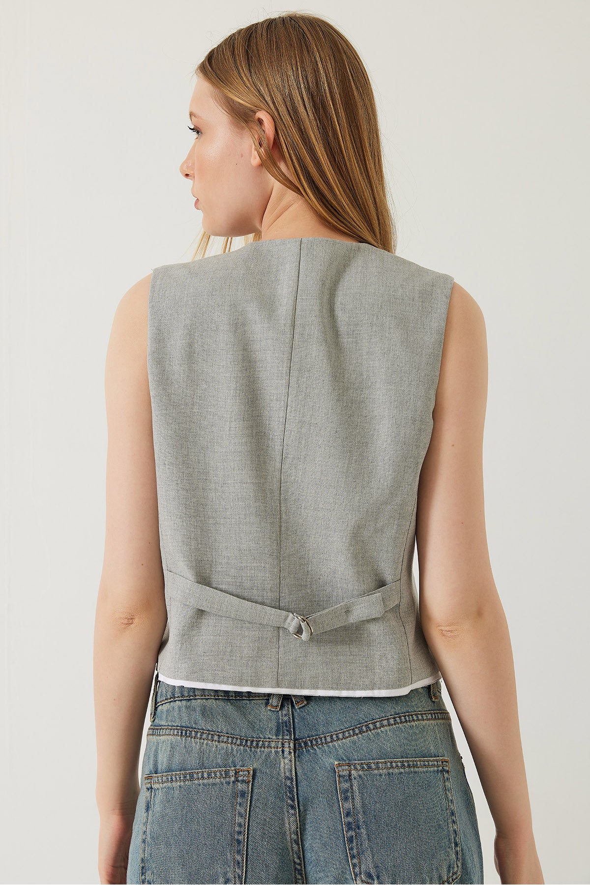 Women's V-Neck Viscose Pile Lined Vest 60232 60271060