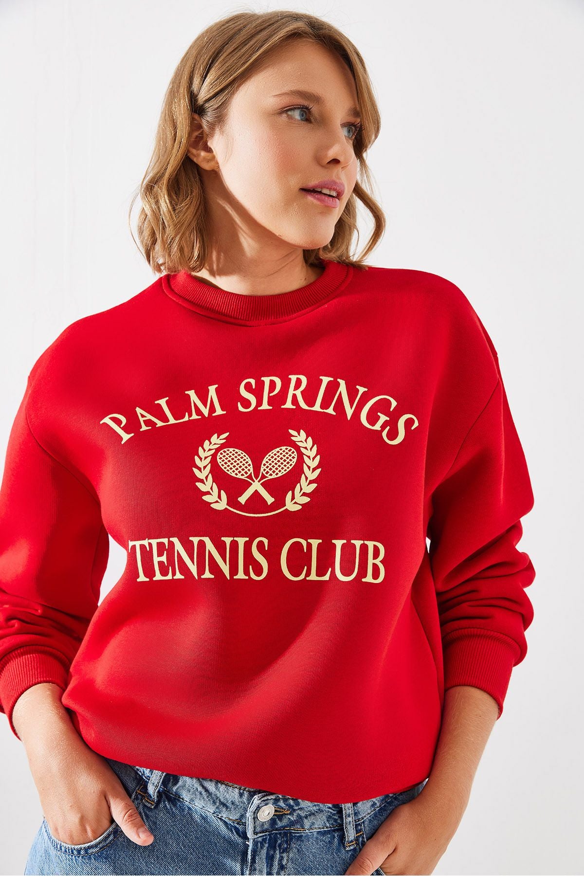 WOMEN'S THREE YEAR SPRINGS SPRINGS Tennis Vintage College Sweatshirt MBHS002 60601002