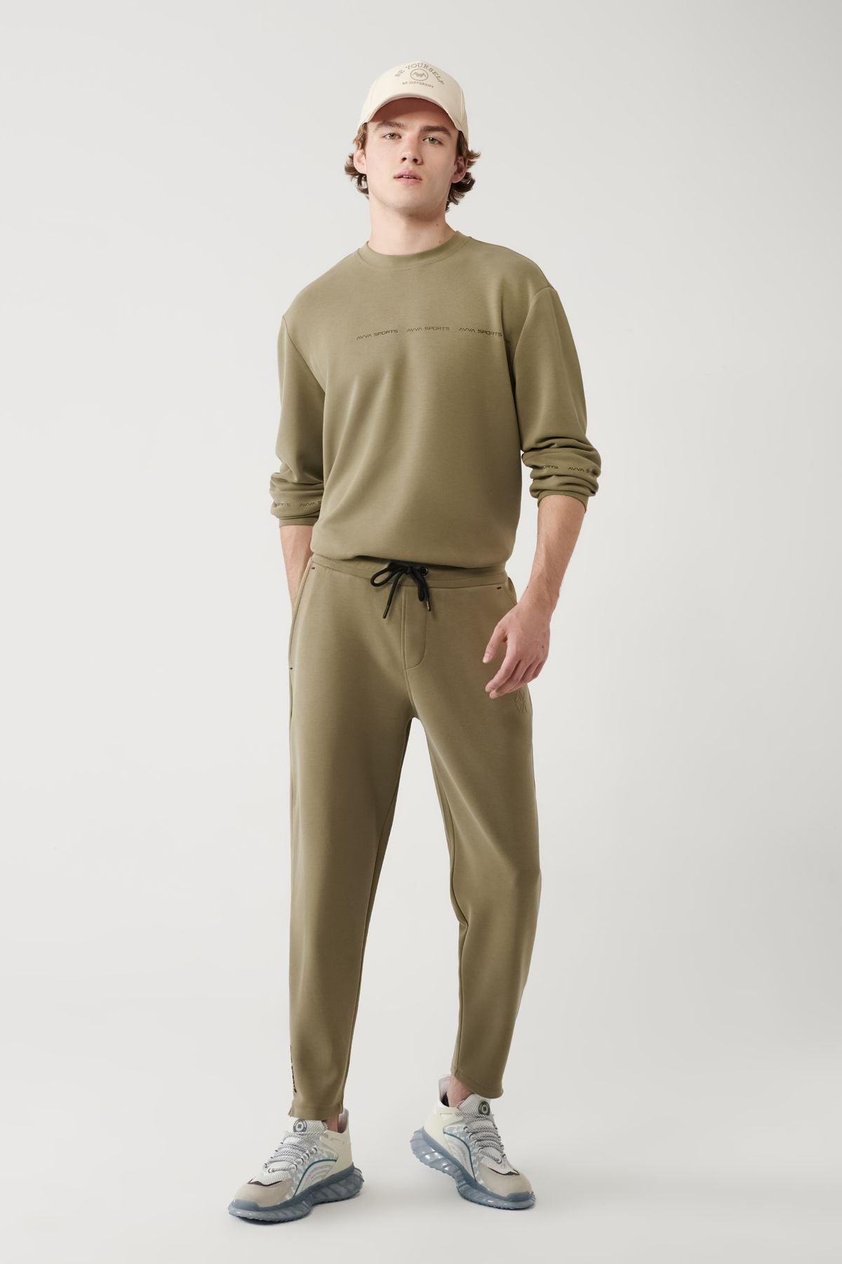 Male Khaki Soft Touch Zipper Paçalı Service Six A41y3401