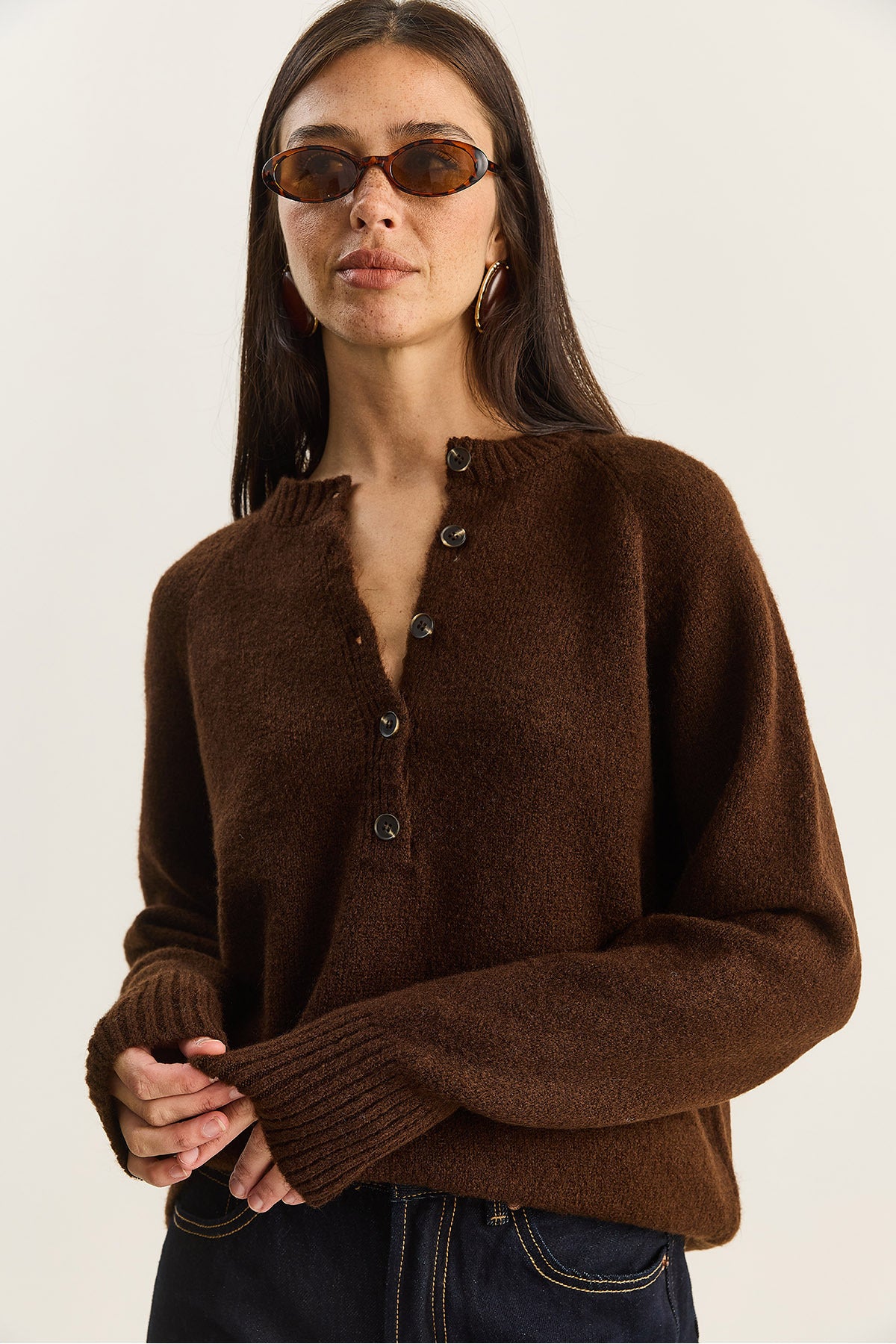 Women's 5 Button Sweater 20251114