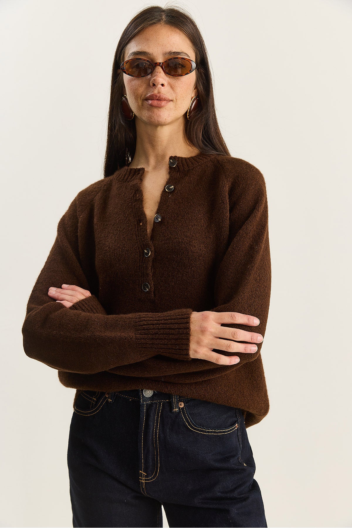 Women's 5 Button Sweater 20251114