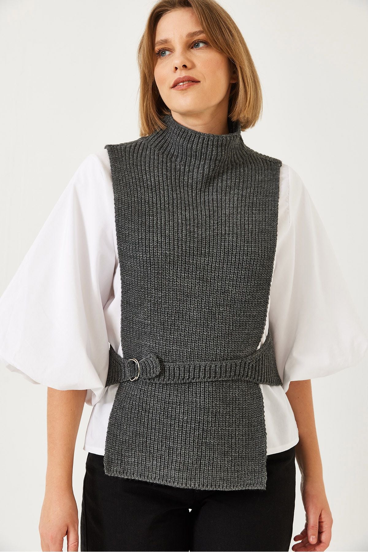 Women's side -binding sweater shirt 1000 60261317