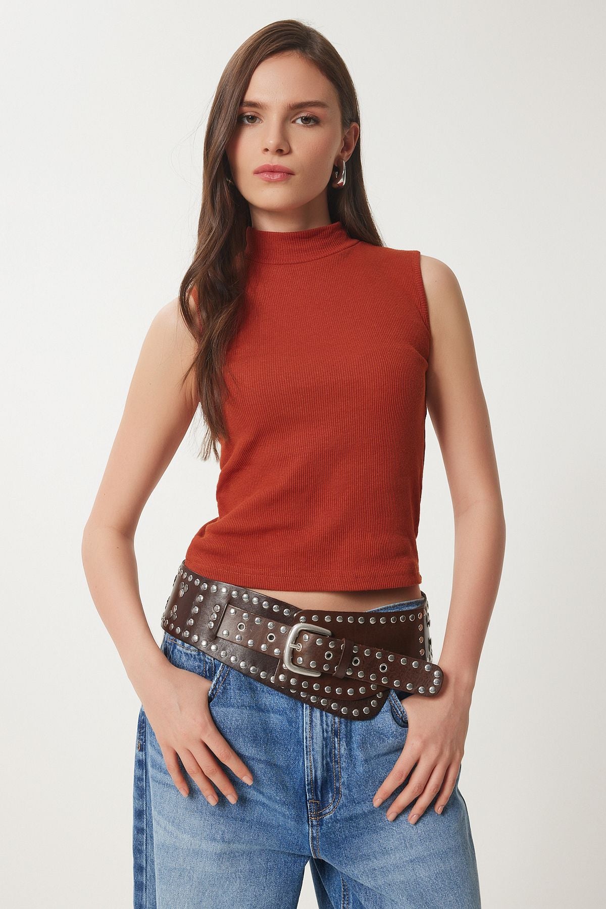 Woman Tile Turtle Cotton Knitting Blouse GT00004