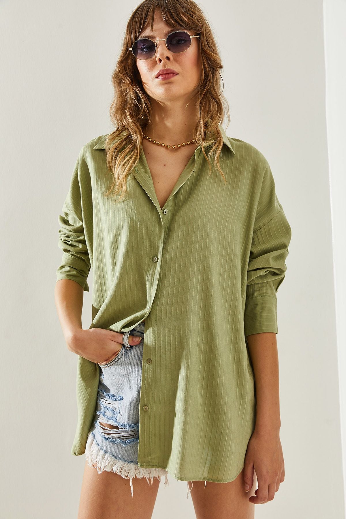Female self -line patterned shirt 60251297