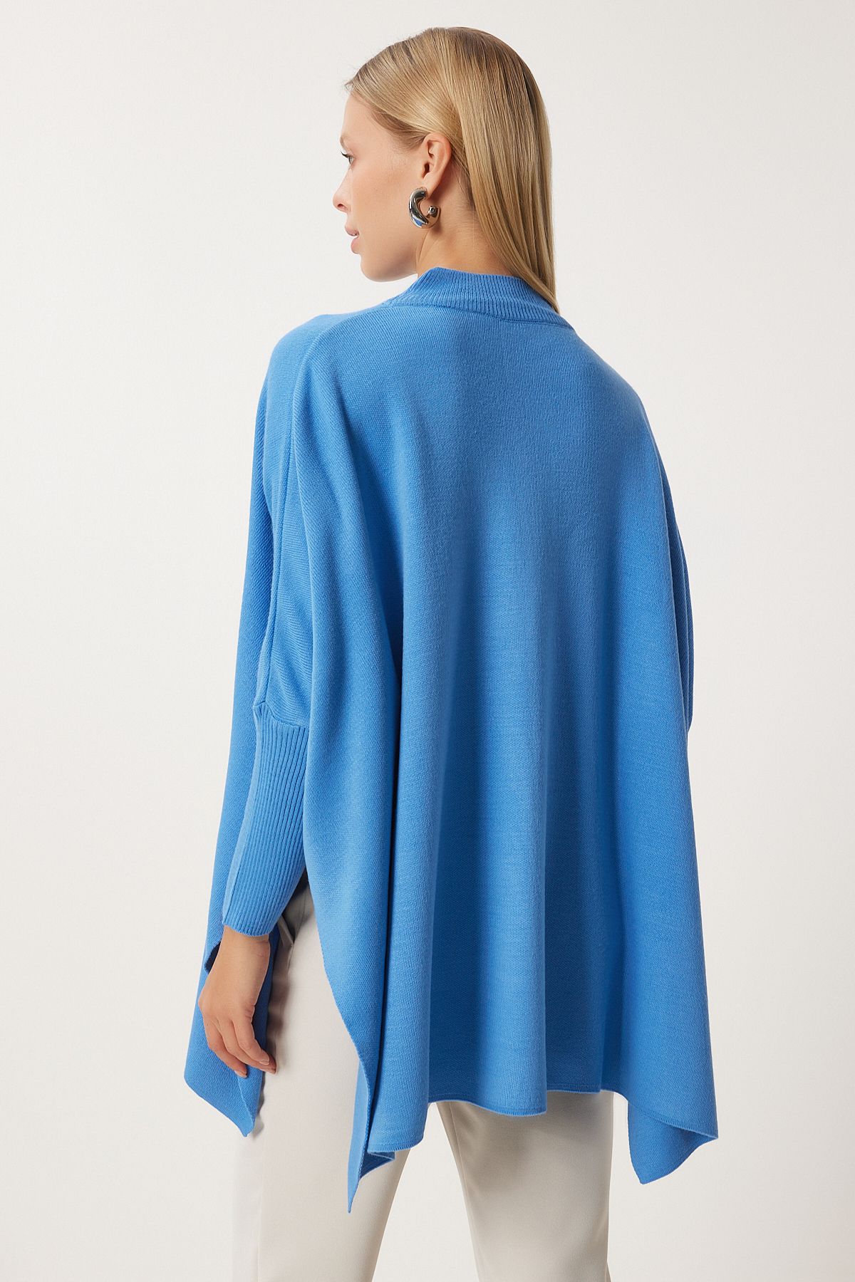 WOMEN INDIO BLUE BLUE SIDE SPEED Oversiz Pancho Kazakh YY00005