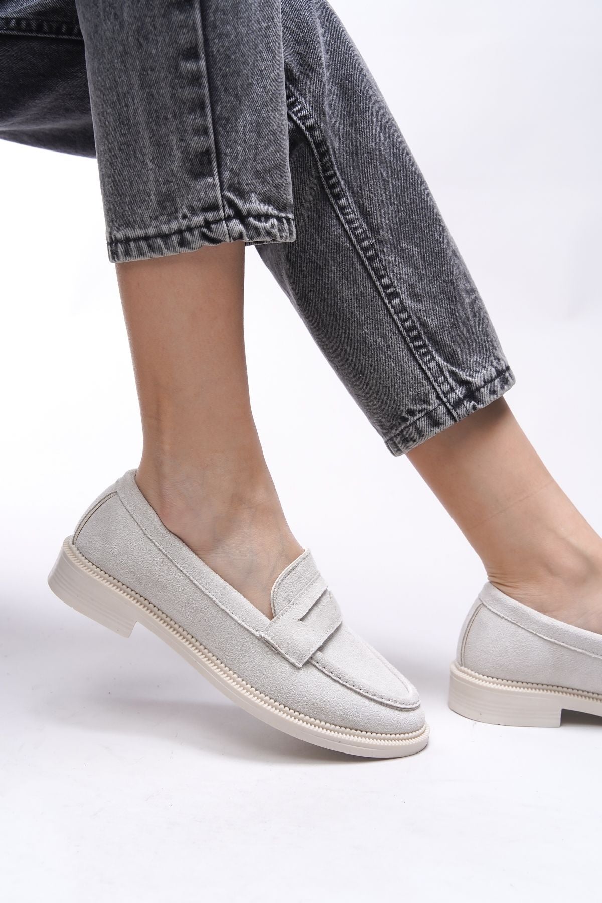 Mylmadia woman loafer 0012665 beige suede