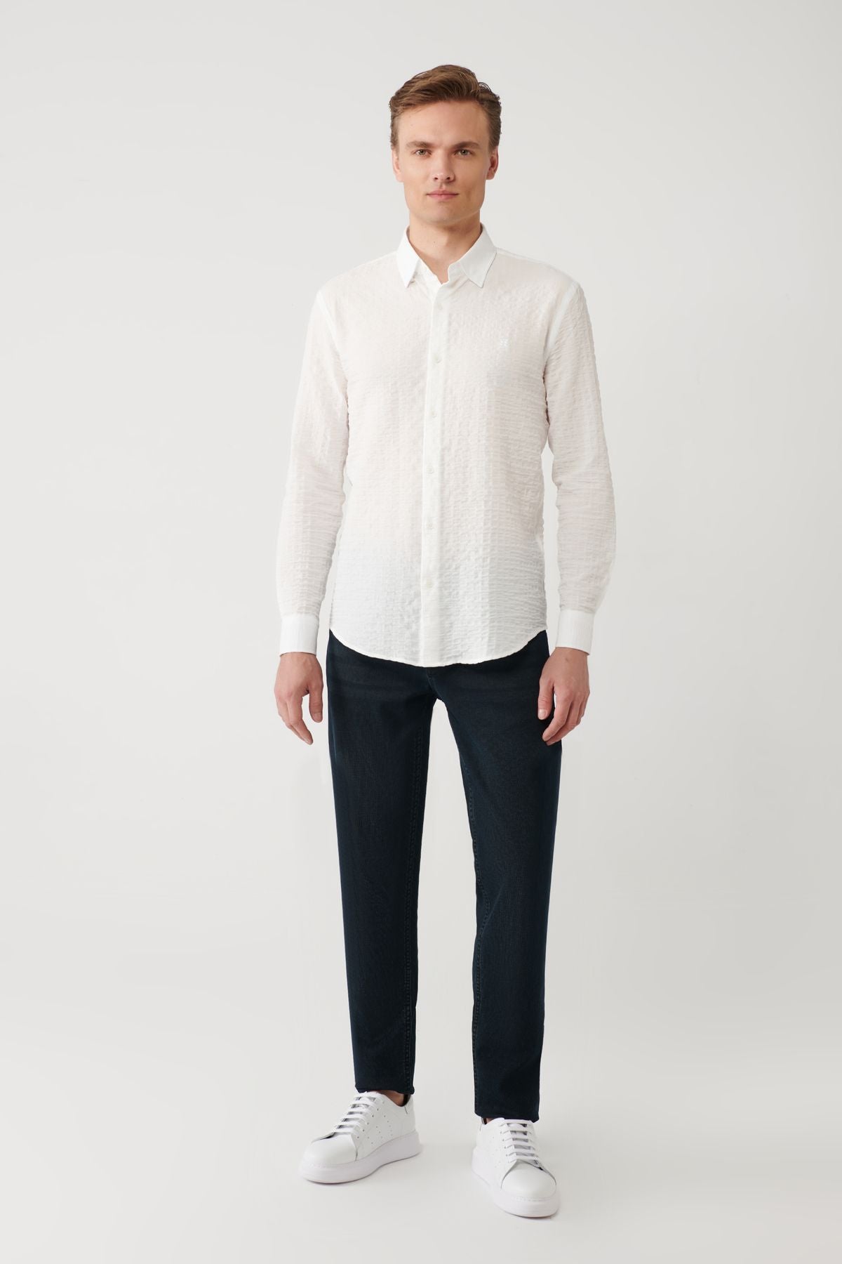 Men's White British British Wafer shirt A41y2060