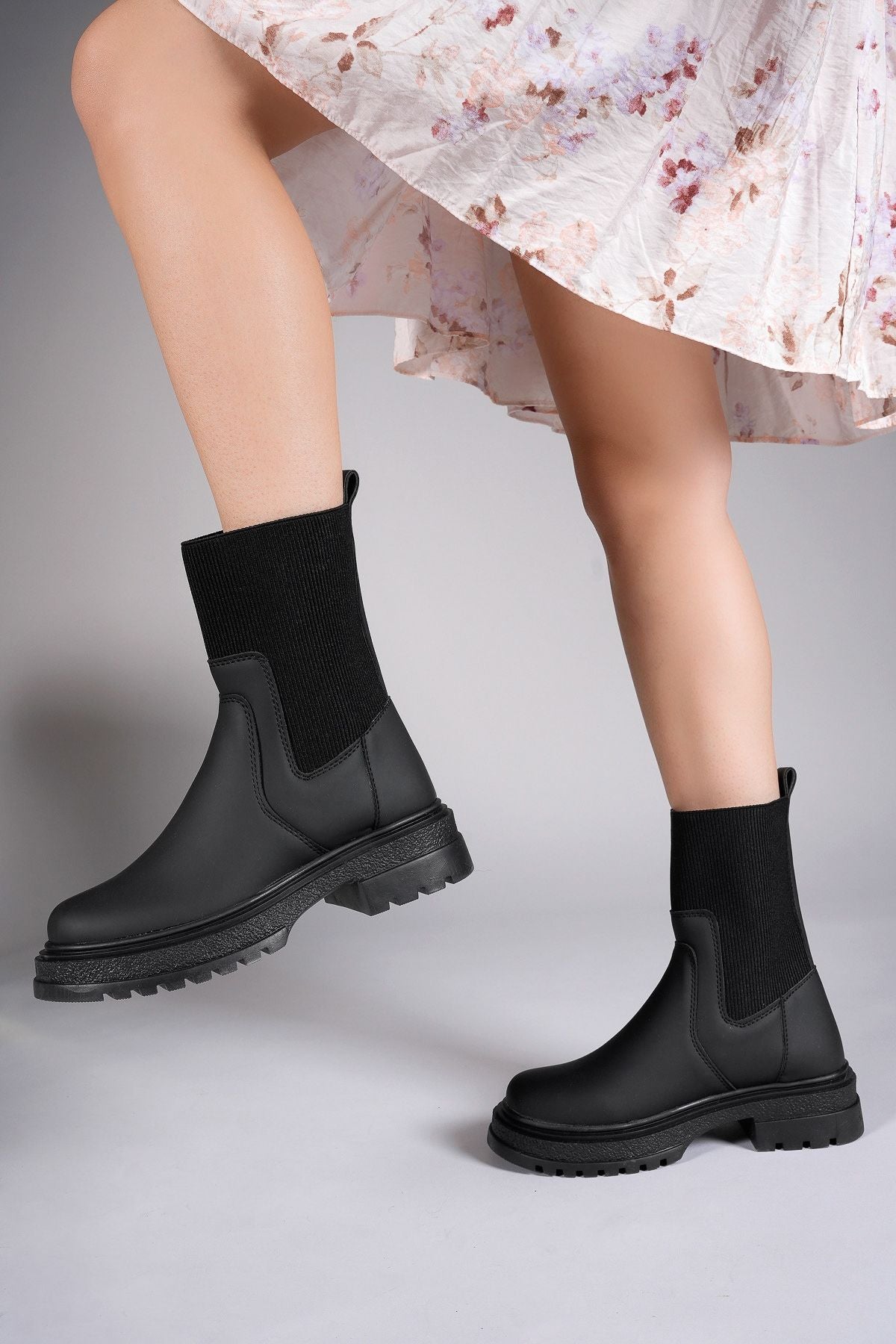 LAVANDİL WOMEN'S ELASTED BOT 00121603 MAT BLACK