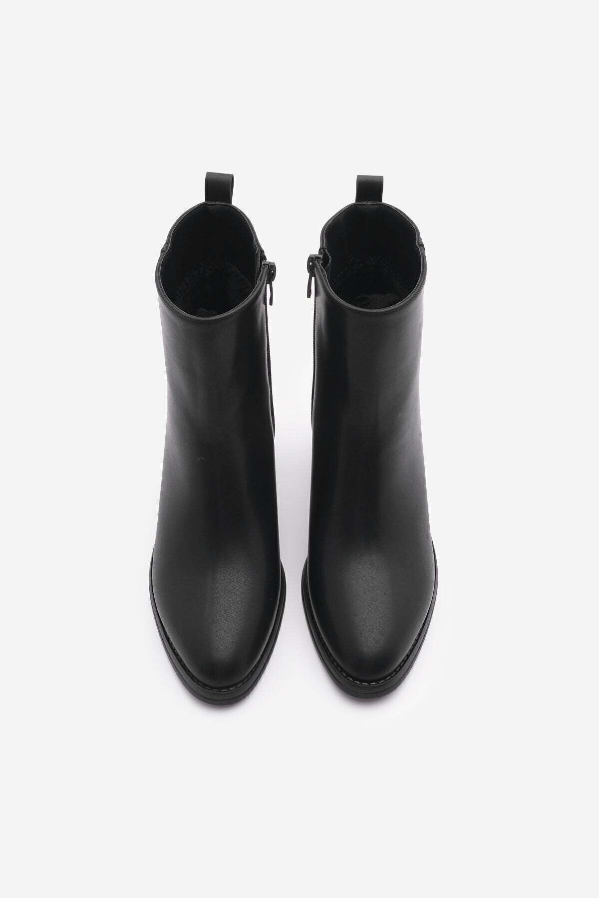 Woman heeled boots Son Nose Zipper Cerin Black