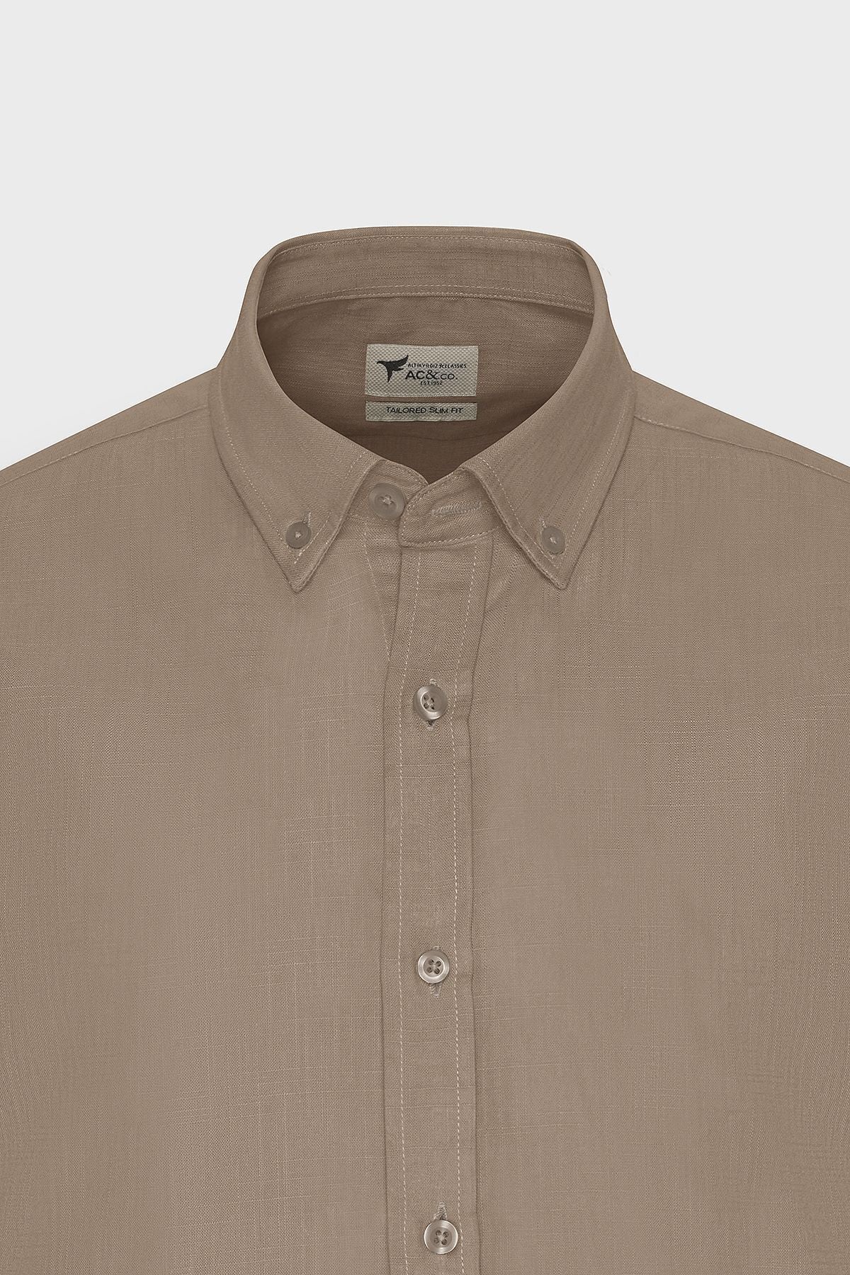 Men's mink 100 %cotton breathing fabric pennant oxford slim fit button collar shirt