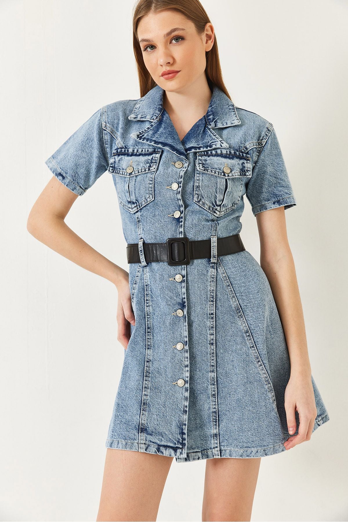 Women's Skirt Kloş Short Sleeve Arched Dress Dress 60251314