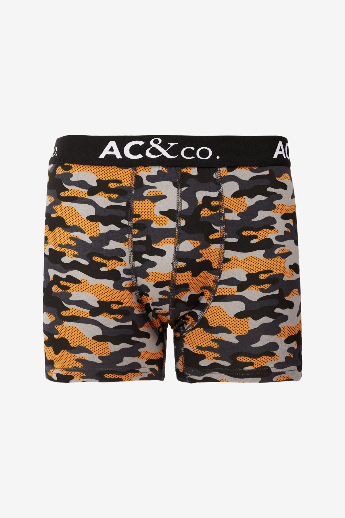 Men's Glass-Hakı 3-Patterned Cotton Flexible Boxer Package