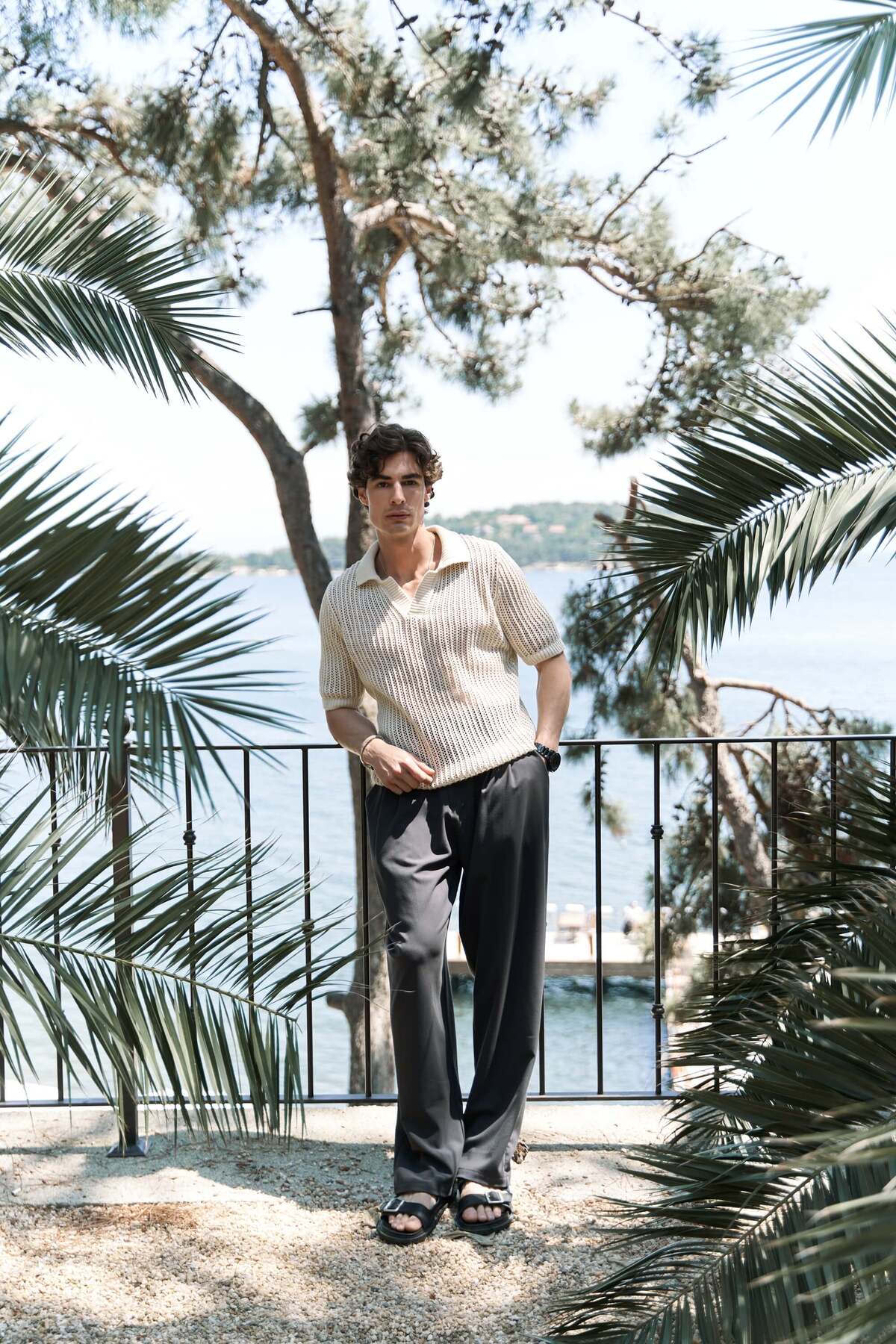 Robert Erkek Polo Yaka Naturel Triko T-Shirt