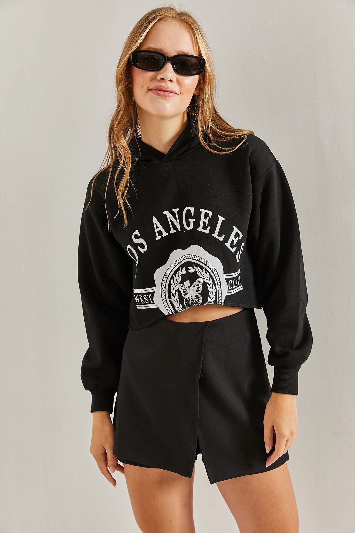 WOMEN'S THREE YARDALLI LOS ANGELES PRINTED SWEATSHİRT