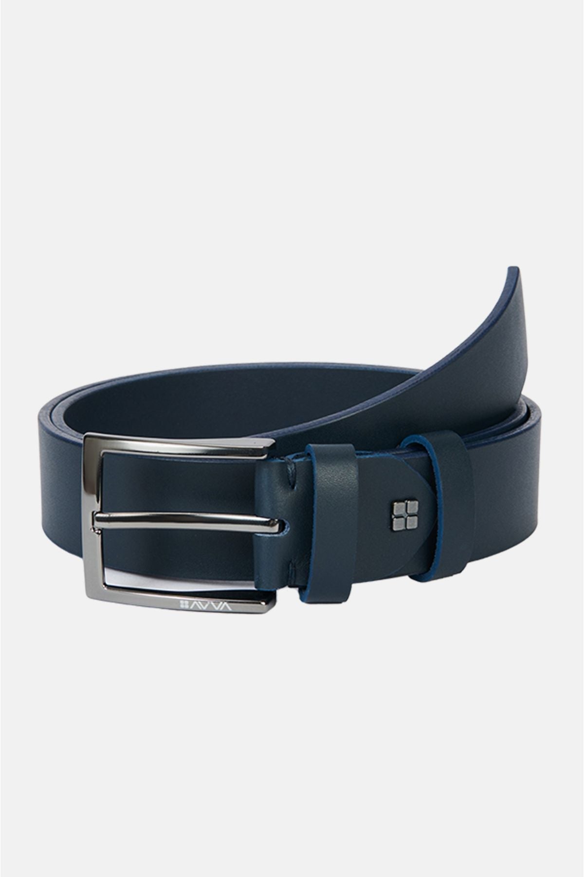 Men's Navy blue Flat 100 %Leather Belt A32Y9322