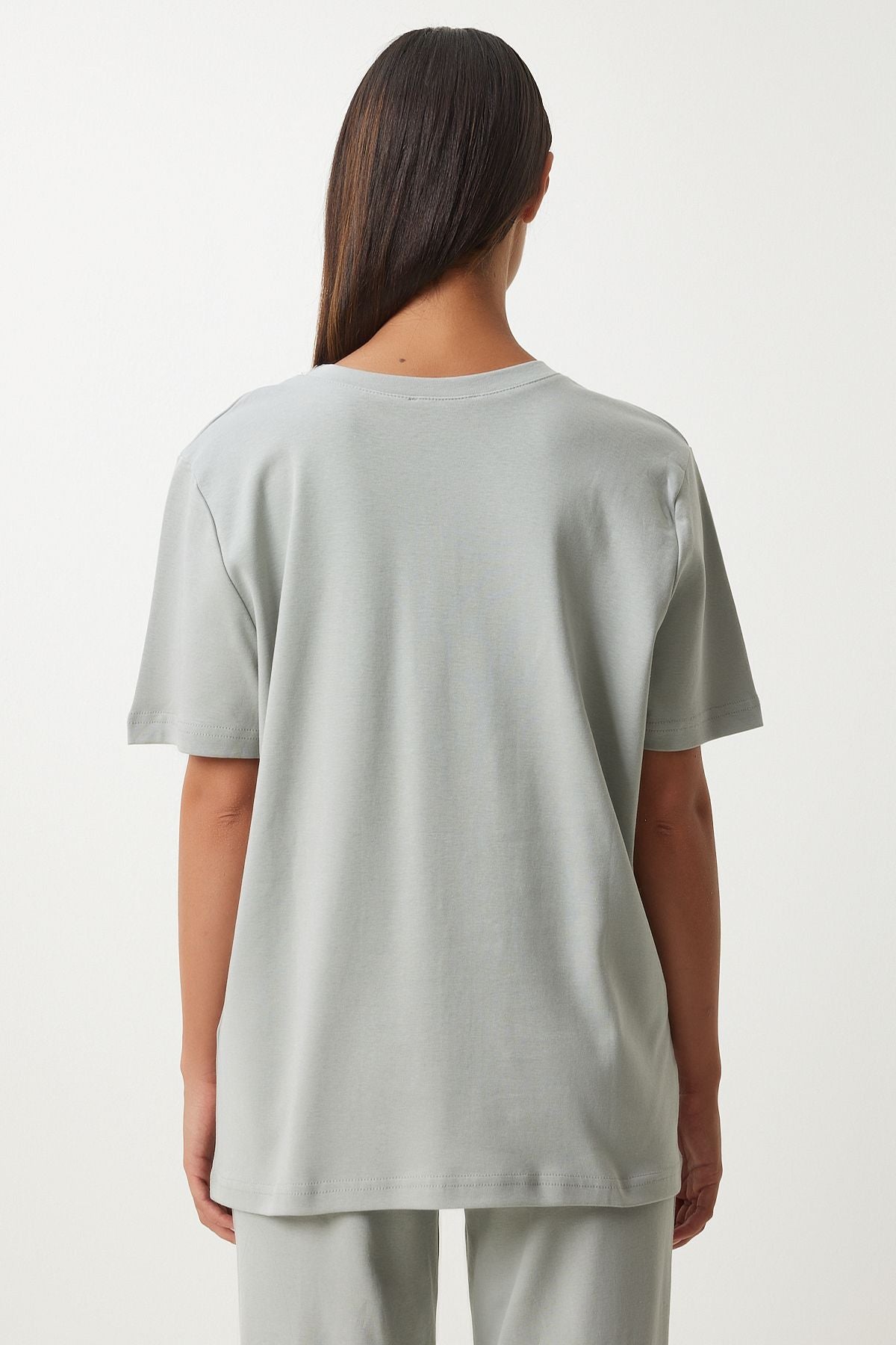 Female Gray T-Shirt Tracksuit Team FN03215
