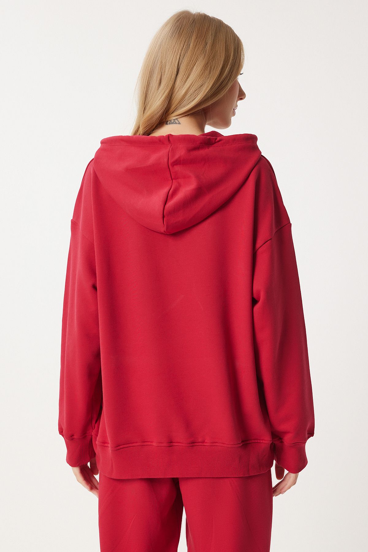 Sweatshirt jogger with red hooded hooded knitting tracksuit team PYS0027