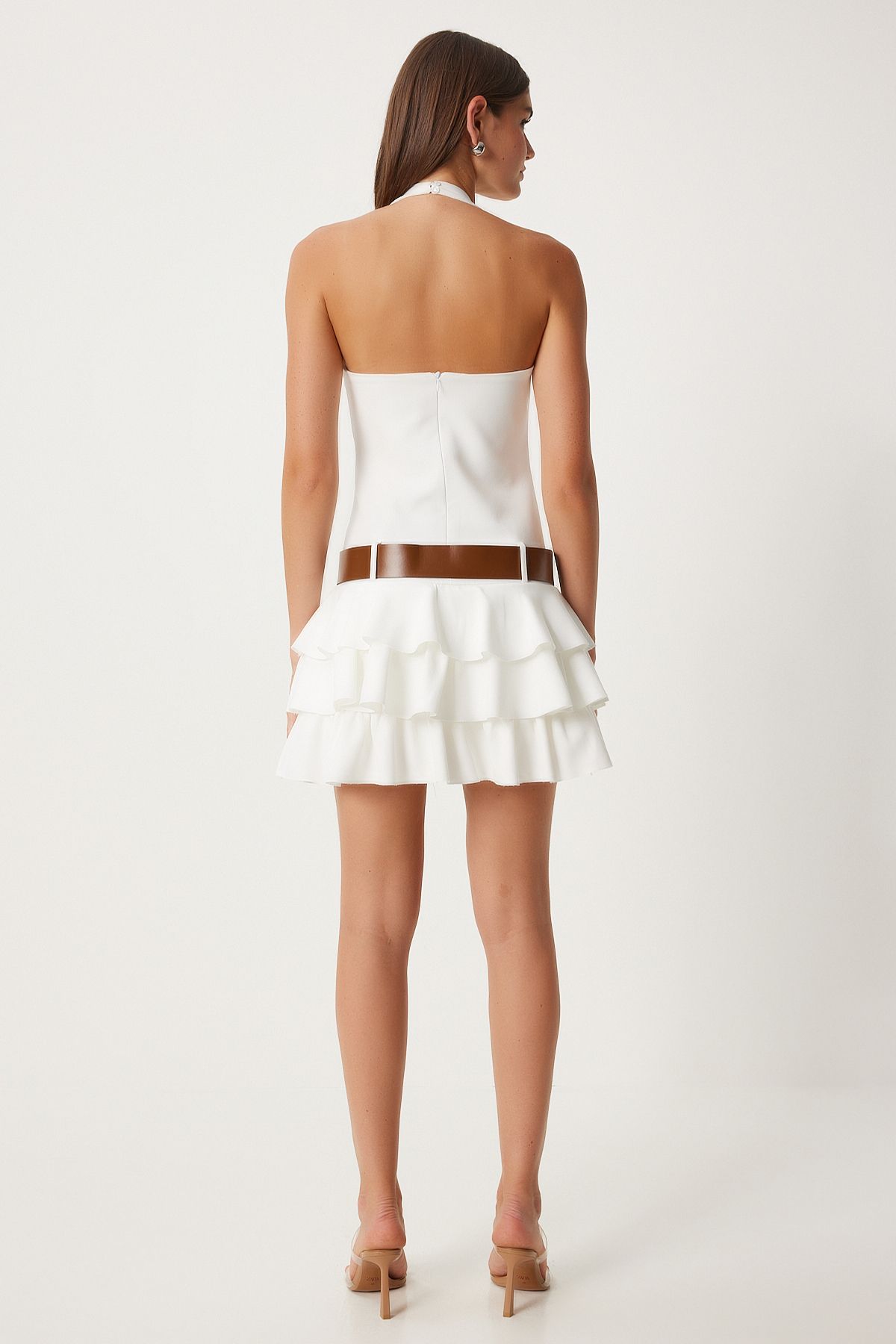 Woman White Back Décolleté FN03282