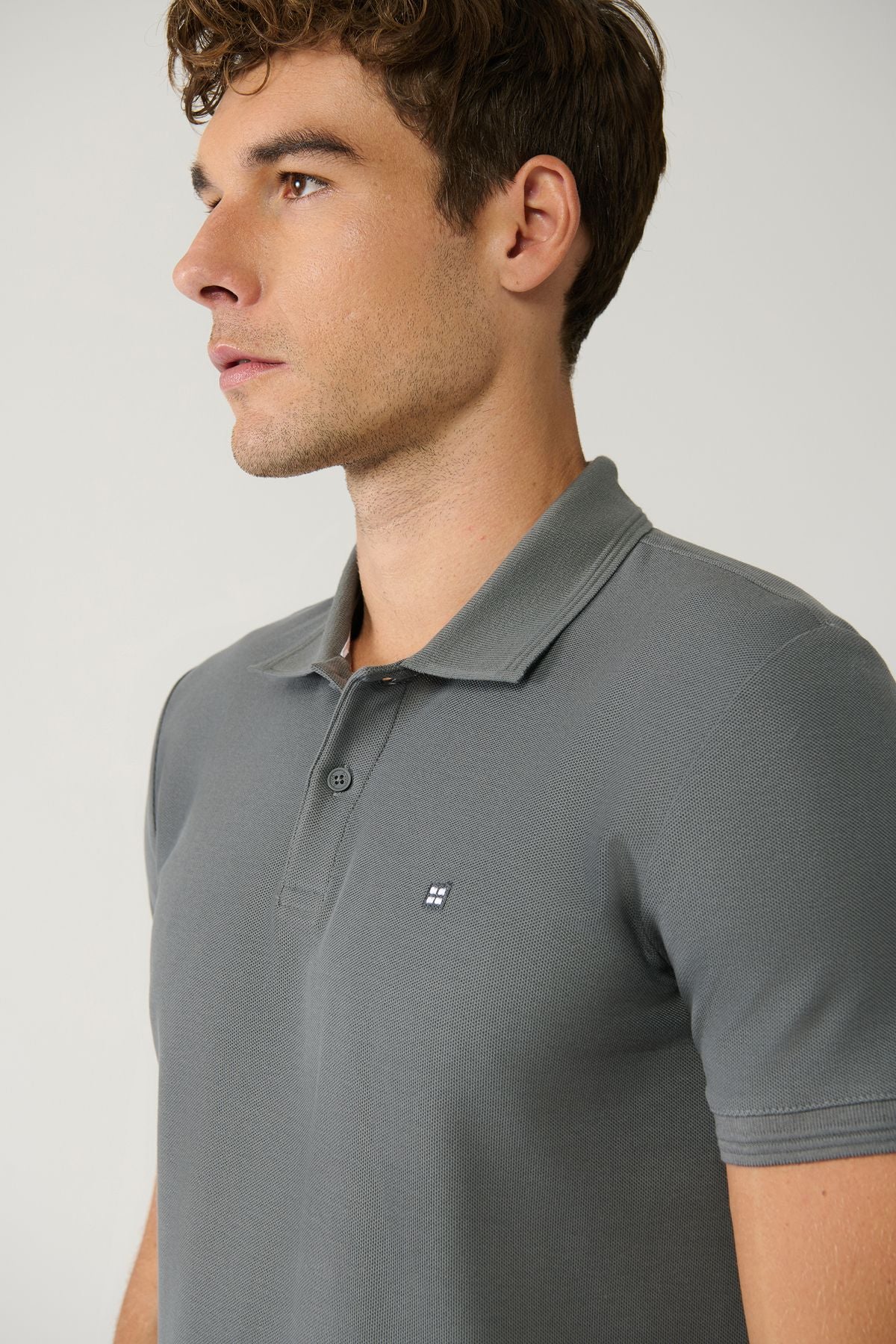 Men's anthracite 100 %cotton quickly dry