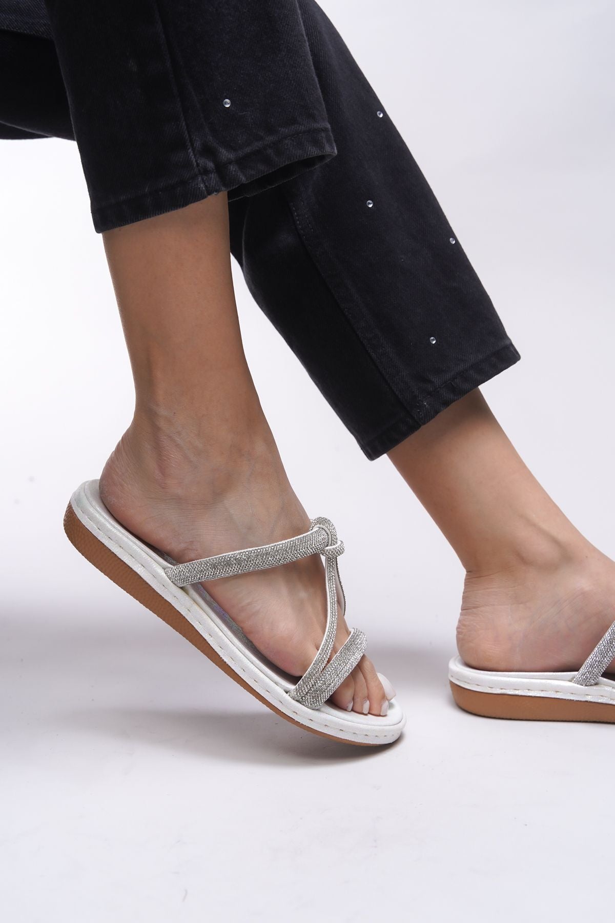 Tavniath Woman Slippers 0012225 Silver