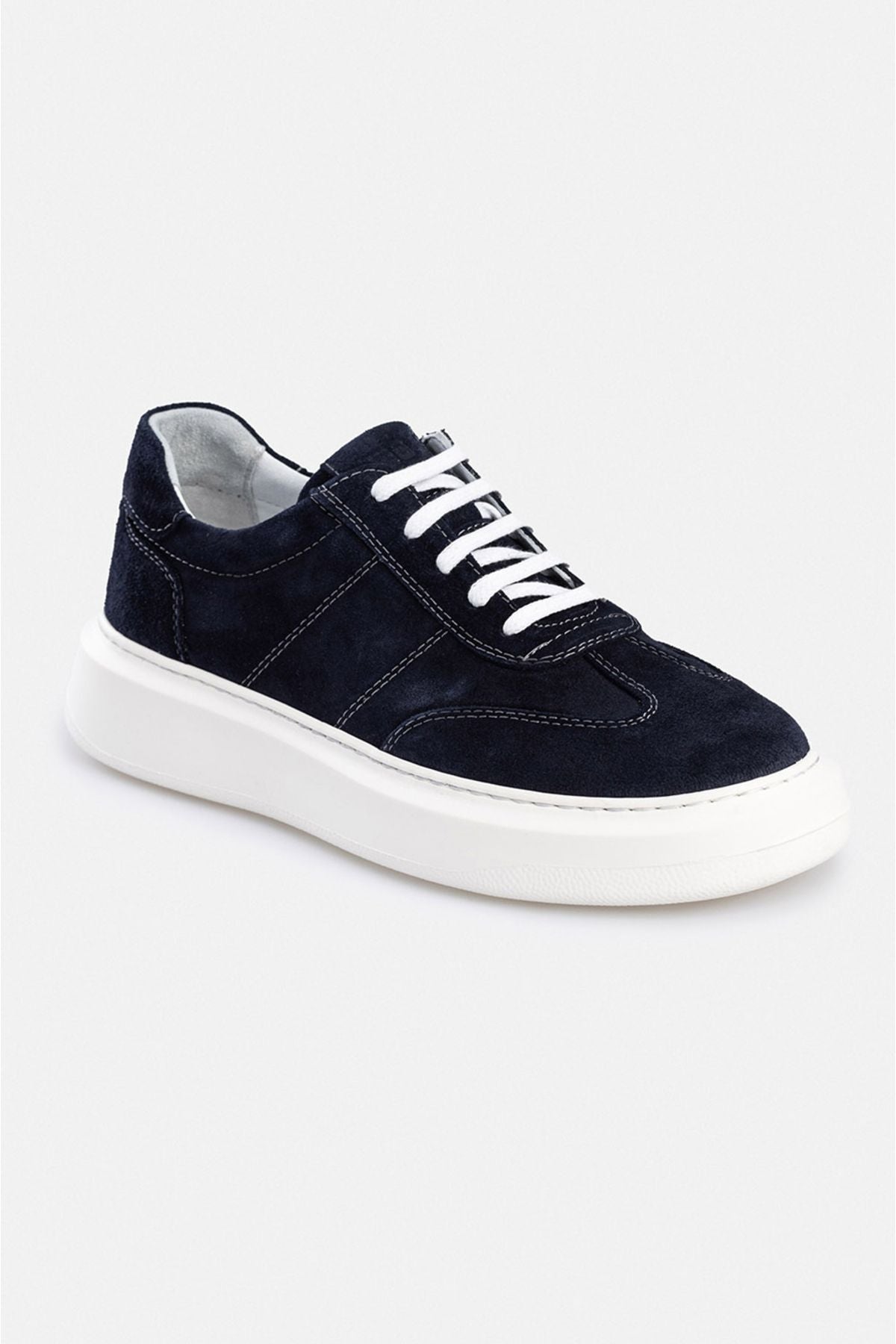 Ανδρικά παπούτσια σε μπλε Navy 100% Suede Flexible Base Casual Παπούτσια B008002