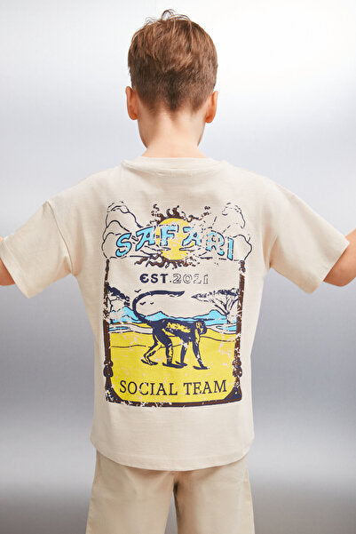 Paxton Erkek Bej T-shirt