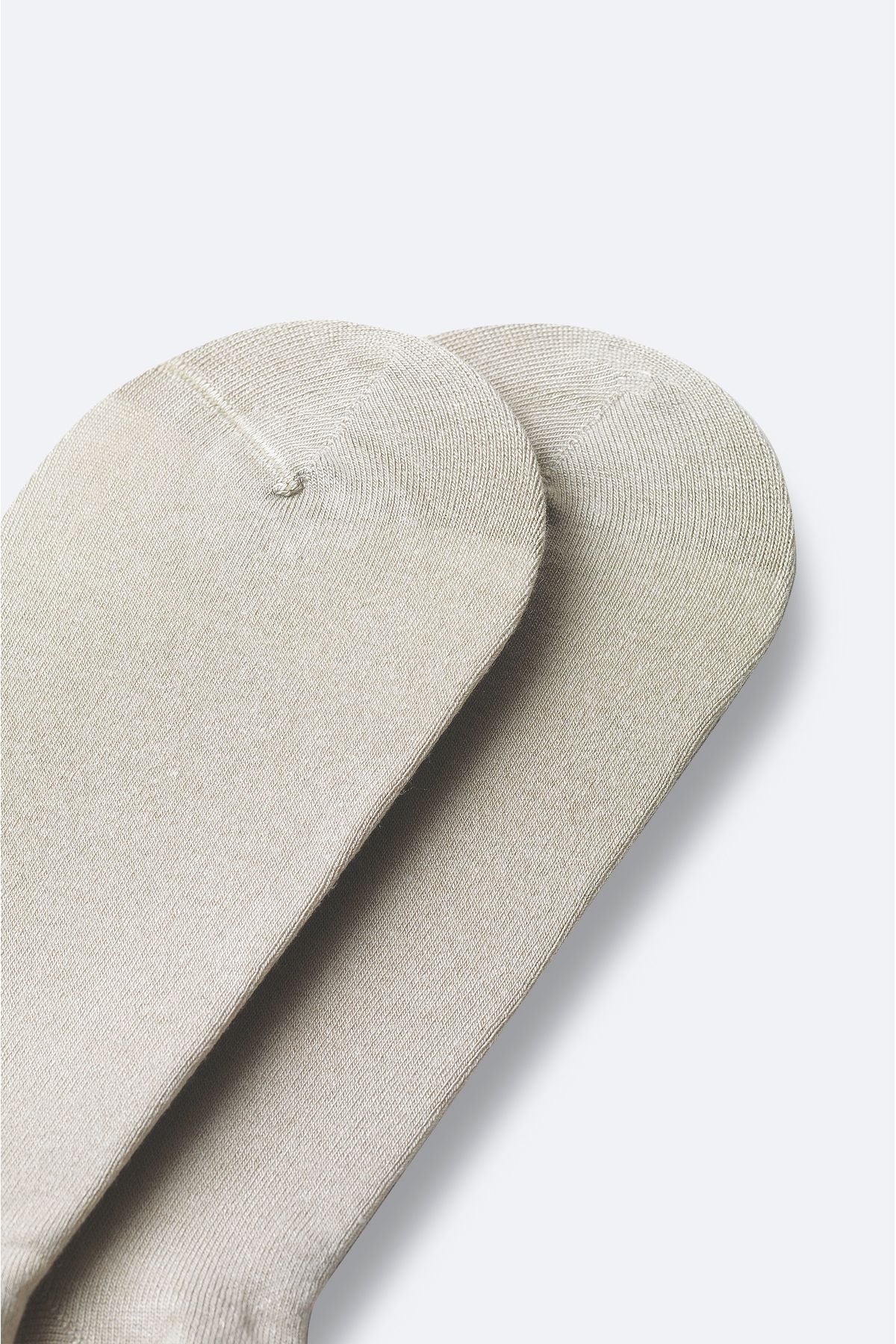 Men's beige cotton booty socks B008556