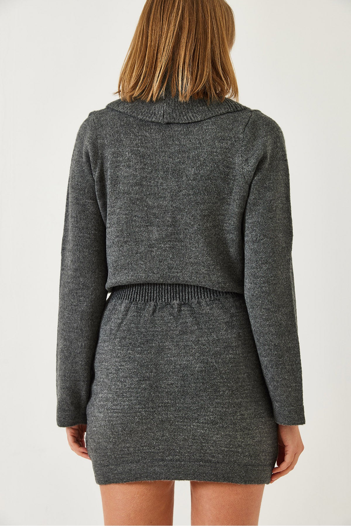 Women's Three Button Skirted Knitwear Suit 241049 60261261