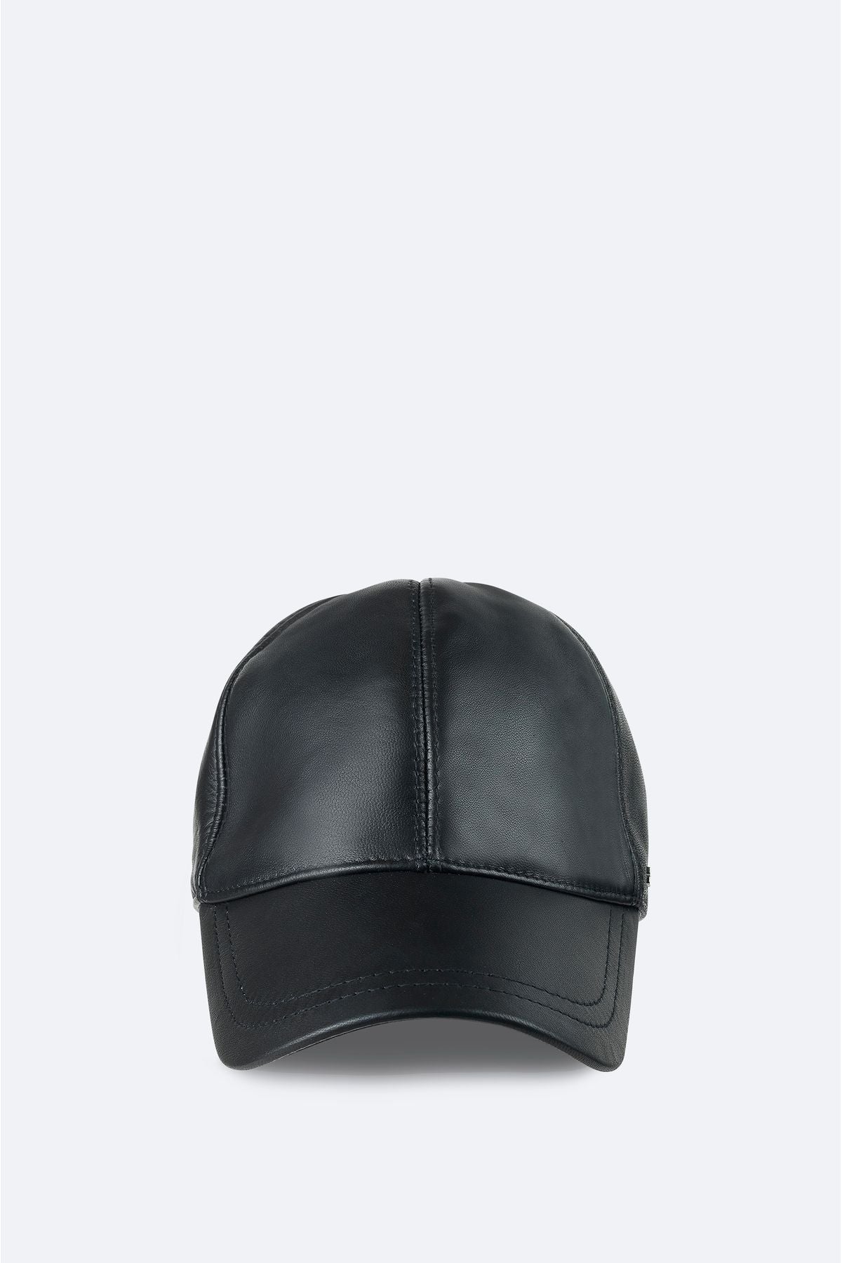 Men's black 100 %leather sports hat A42y9285