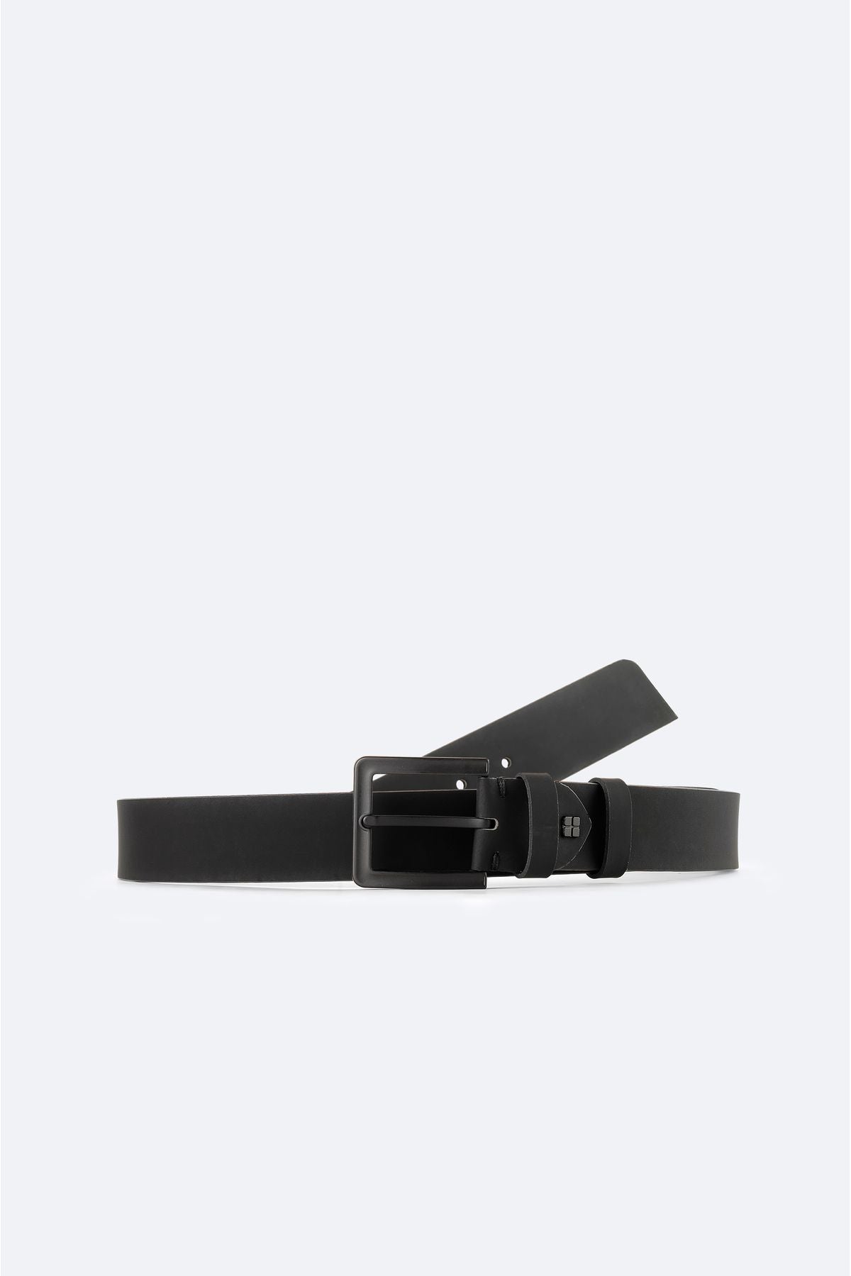 Men's black 100 %leather belt A42y9305