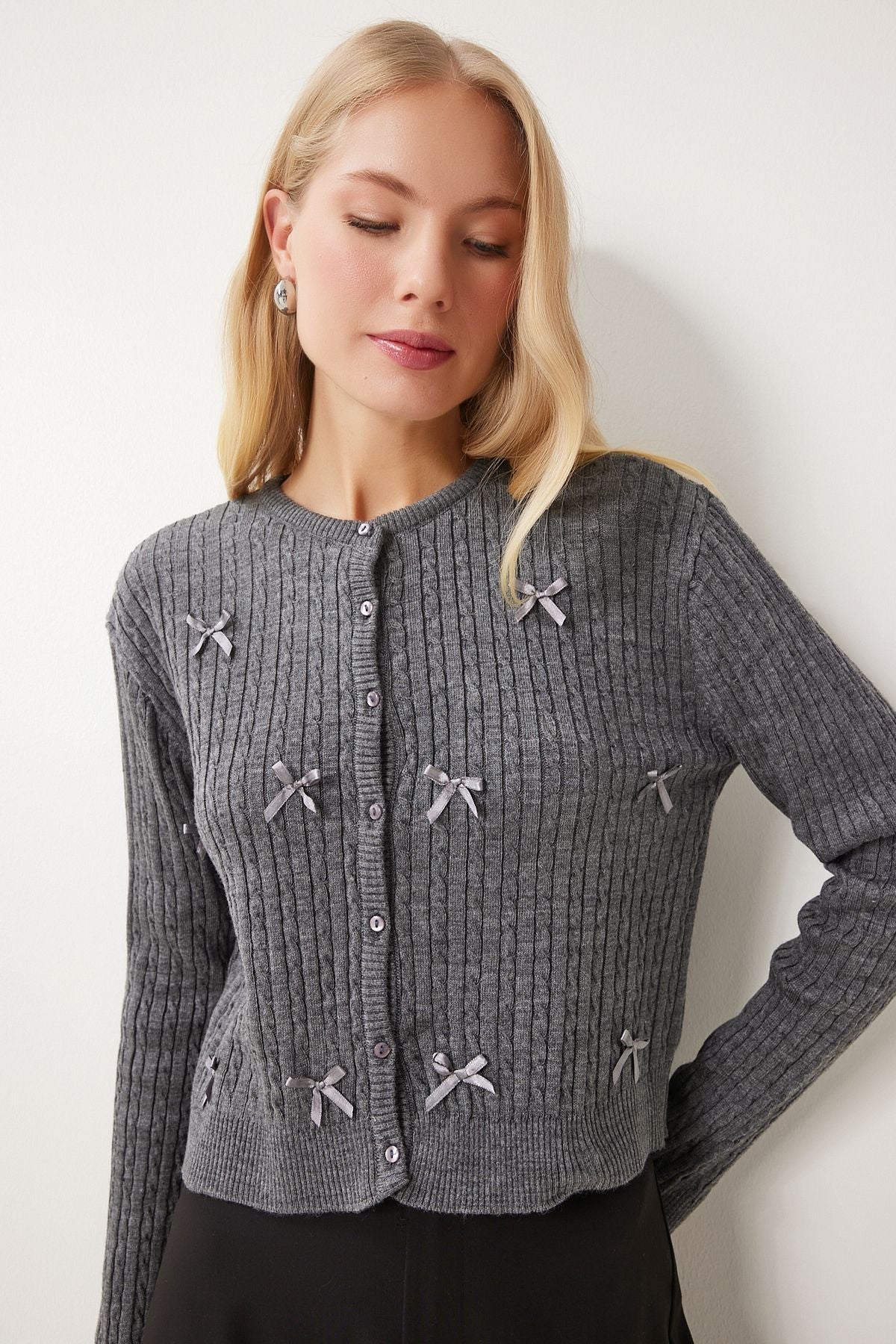WOMEN'S ARRACRITE BLOYED knitted knitwear cardigan PF00102