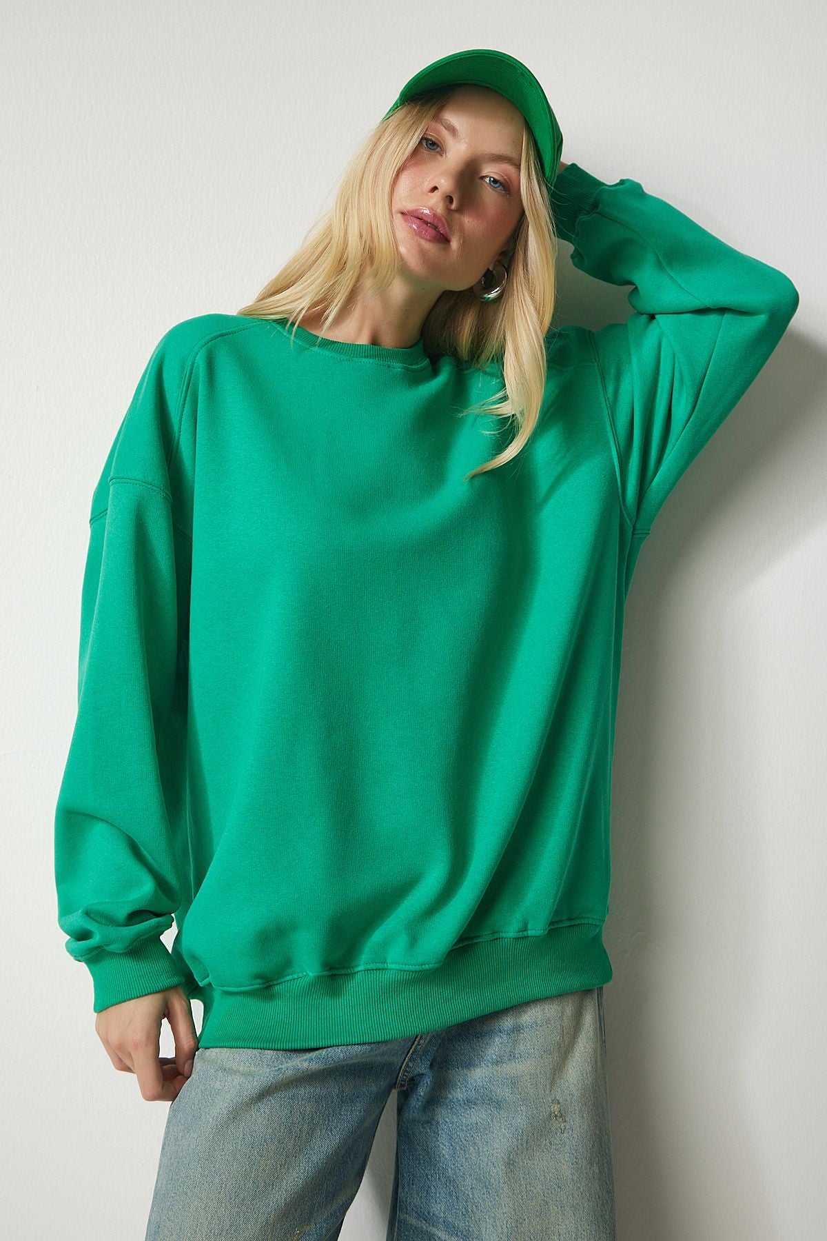 Woman Green Sweatshirt Mc00232