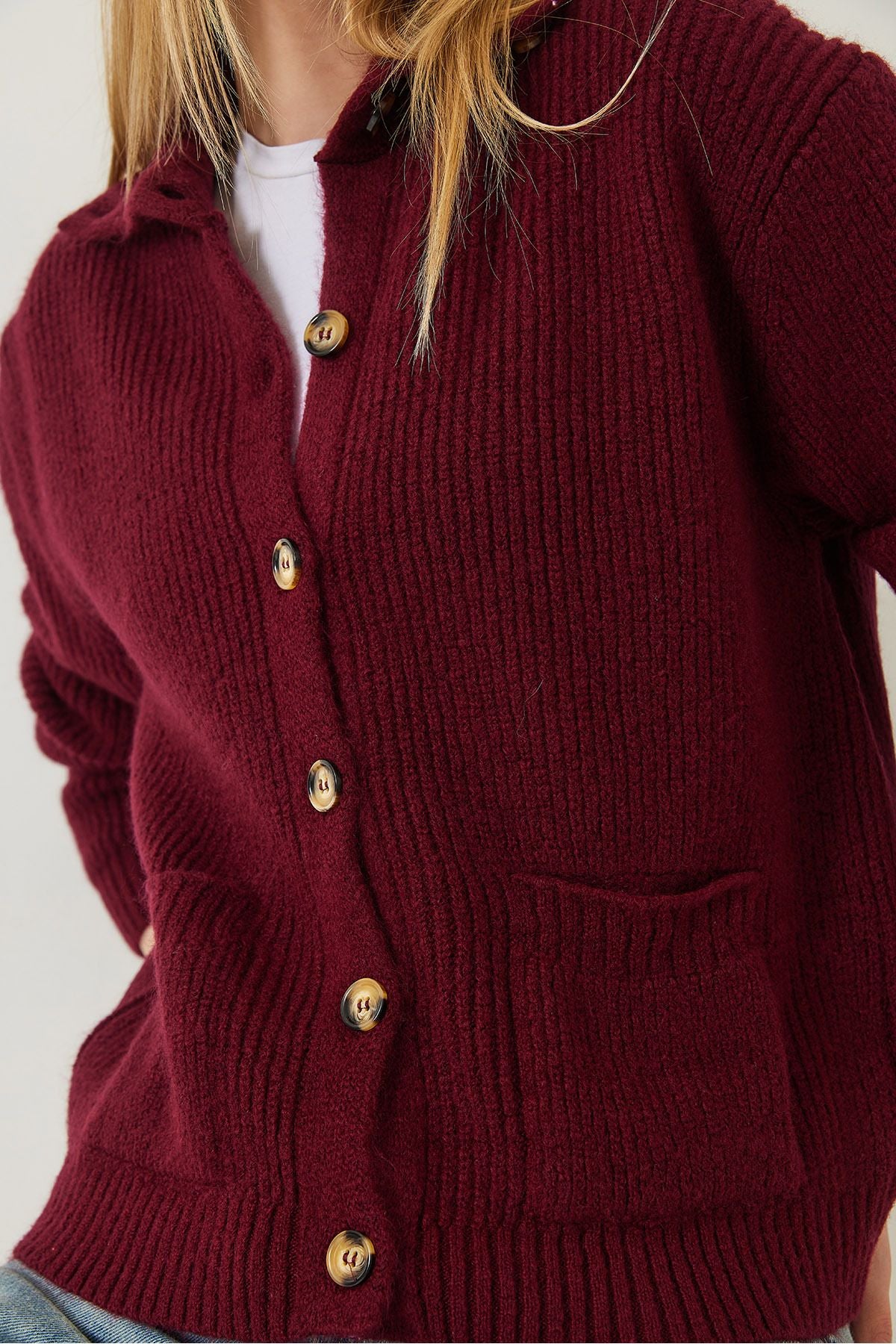 Women's Thessaloniki Knitted Pocket Triko Cardigan 20246941