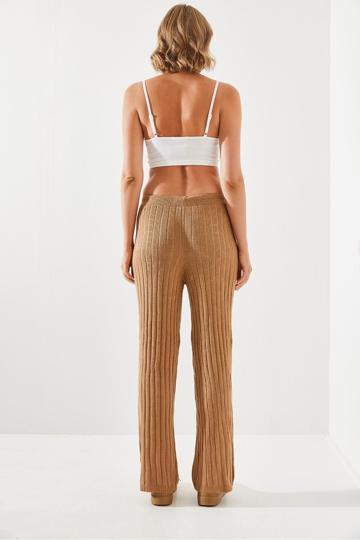 Women's waist rubber palazzo pants 20223118