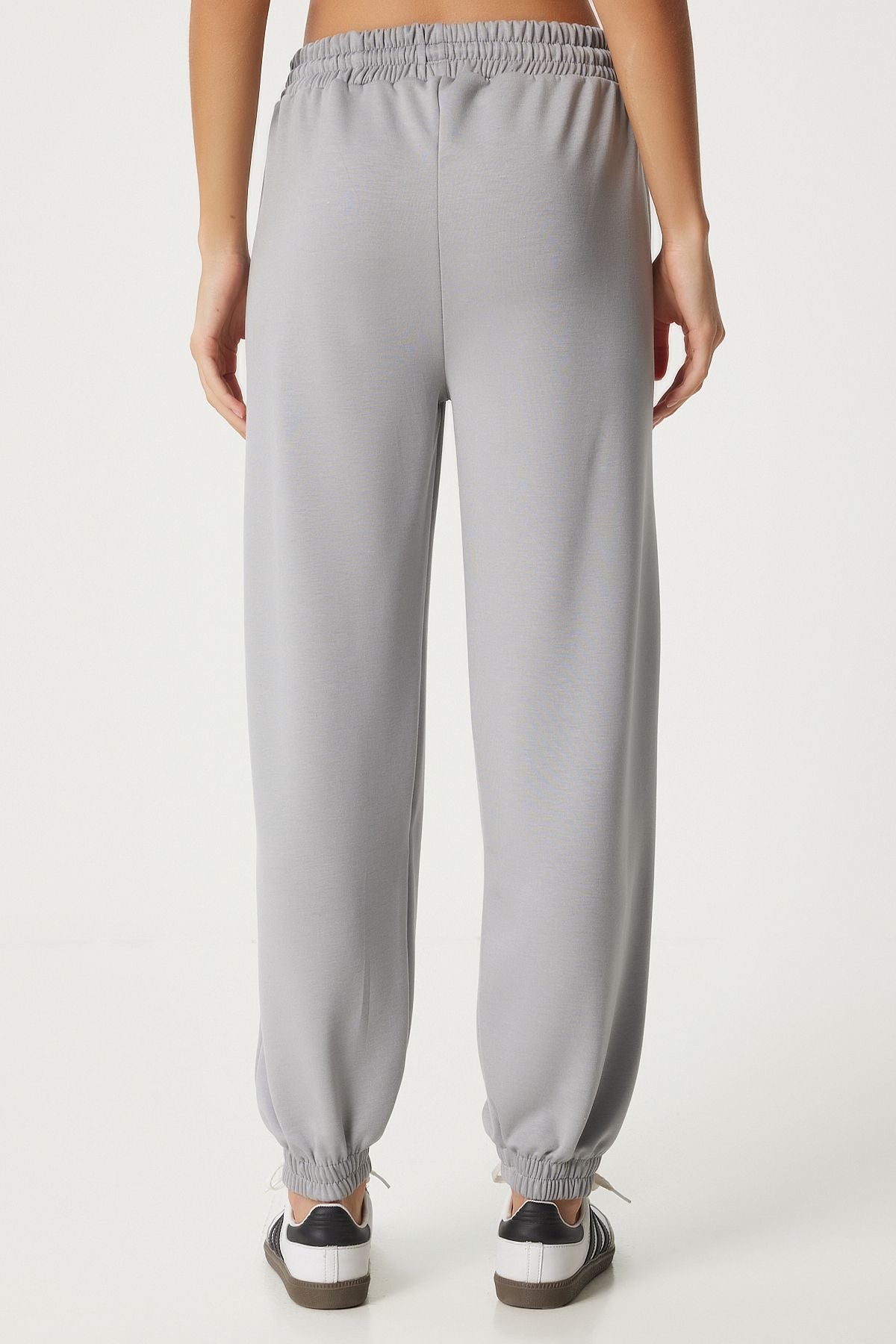 WOMEN GRAY MODAL MIXED JOGGER SERMOPMAN SIX EN00617