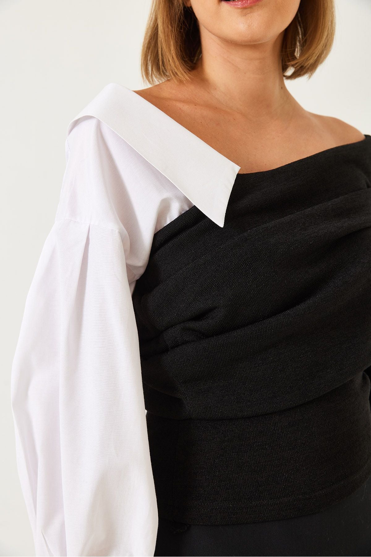 Women's Shirt Sleeve Design Knitwear Sweater 60261098