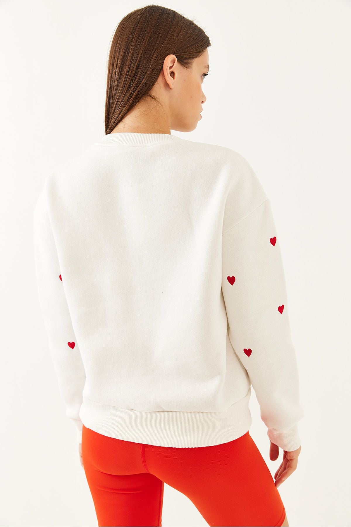Women's Heart Embroidery Sweatshirt MBHS016 606010166